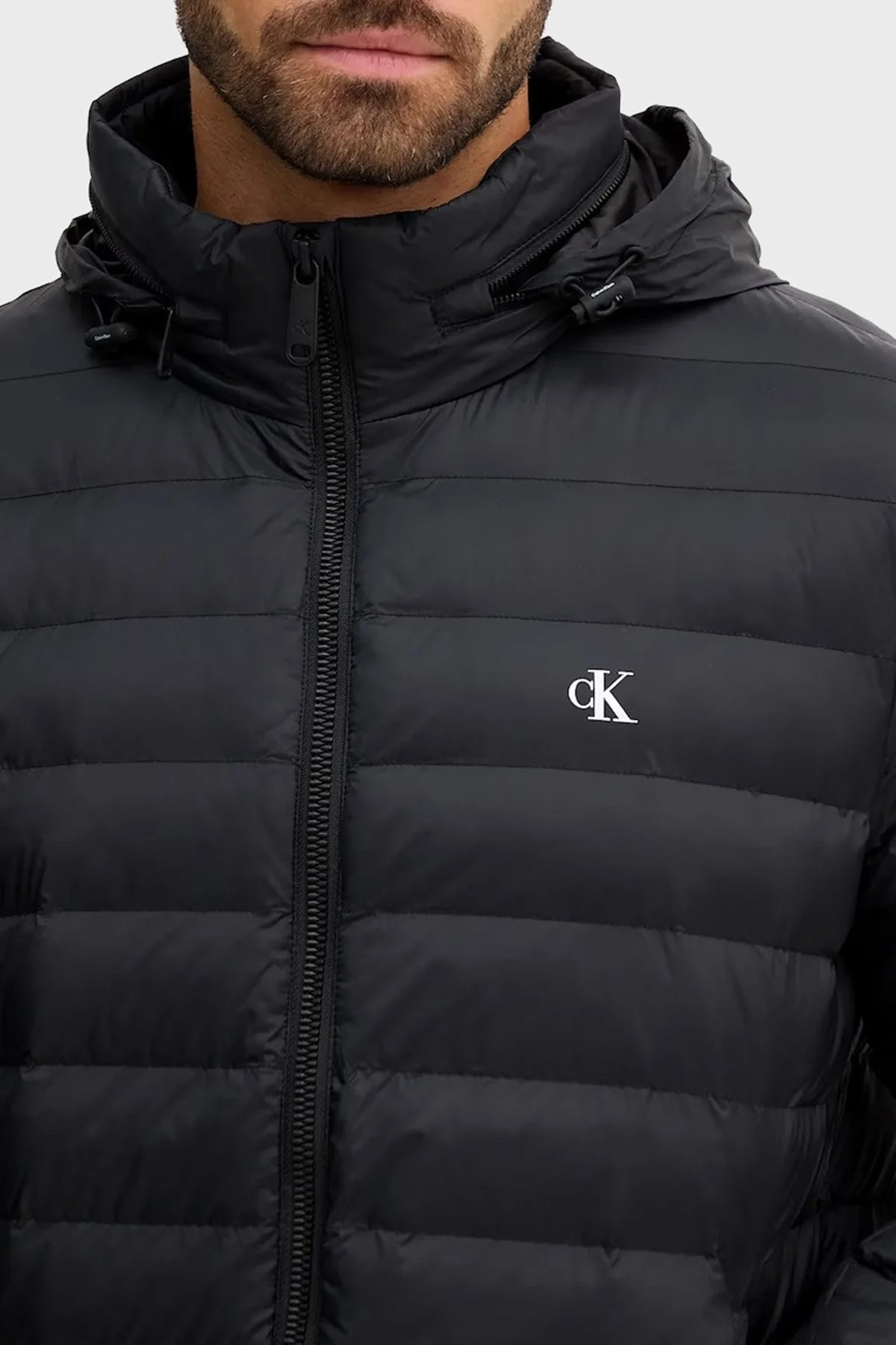 Calvin Klein Kapitoneli Regular Fit Gizlenebilir Kapüşonlu LV04RC511GUB1 Erkek Mont LV04RC511G UB1 SİYAH - 4