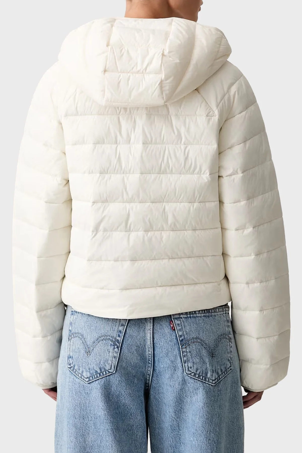 Calvin Klein Kapitoneli Regular Fit Kapüşon Yaka LV047G505GYAS Kadın Mont LV047G505G YAS KREM - 3