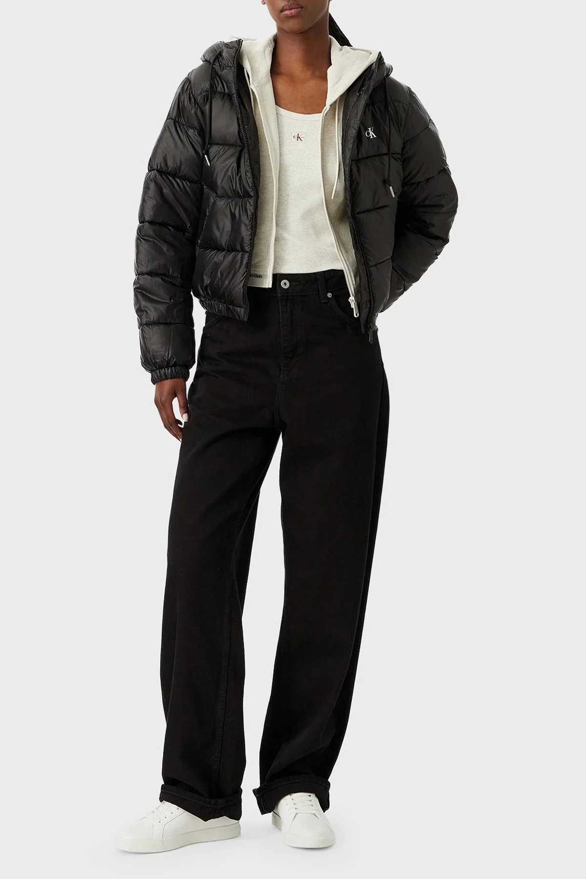 Calvin Klein Kapitoneli Regular Fit Kapüşon Yaka LV047G507GUB1 Kadın Mont LV047G507G UB1 SİYAH - 2