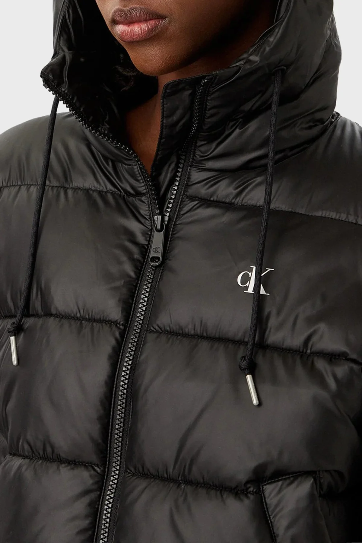 Calvin Klein Kapitoneli Regular Fit Kapüşon Yaka LV047G507GUB1 Kadın Mont LV047G507G UB1 SİYAH - 4