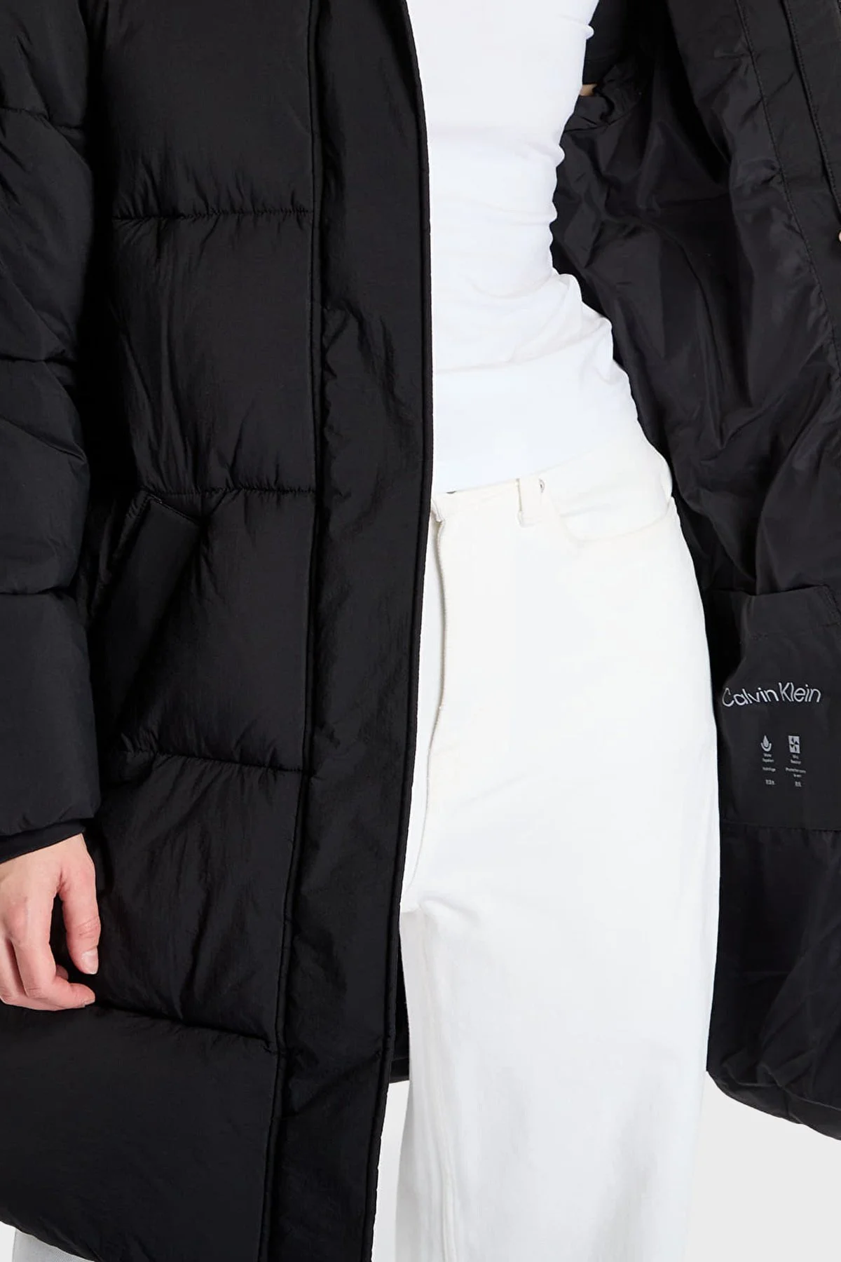 Calvin Klein Kapitoneli Regular Fit Kapüşonlu Kemerli Uzun Şişme LV047D508GUB1 Bayan Mont LV047D508G UB1 SİYAH - 10