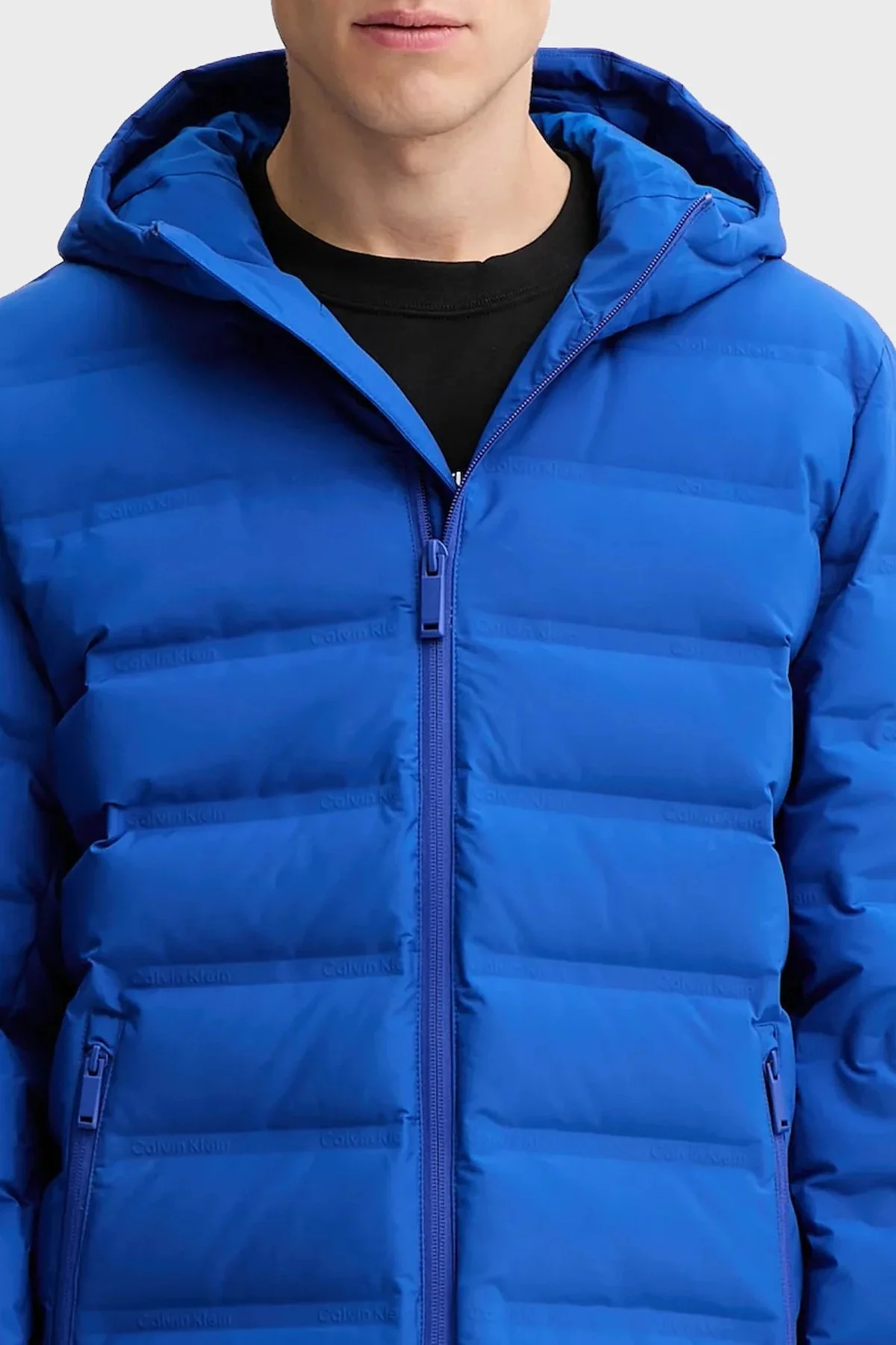 Calvin Klein Kapitoneli Regular Fit Kapüşonlu Şişme LV04LD521GC65 Erkek Mont LV04LD521G C65 MAVİ - 4