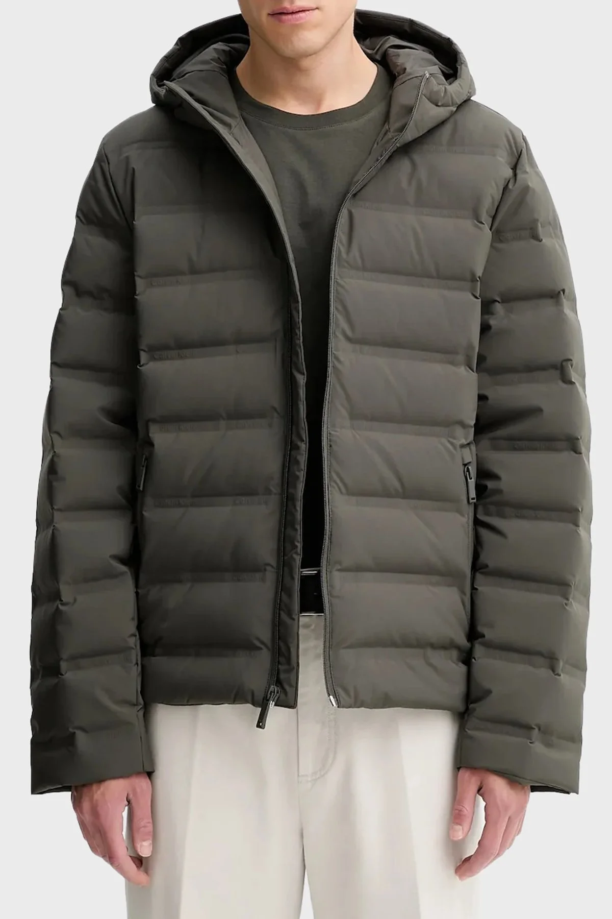 Calvin Klein Kapitoneli Regular Fit Kapüşonlu Şişme LV04LD521GPAR Erkek Mont LV04LD521G PAR KOYU KAHVE - 1