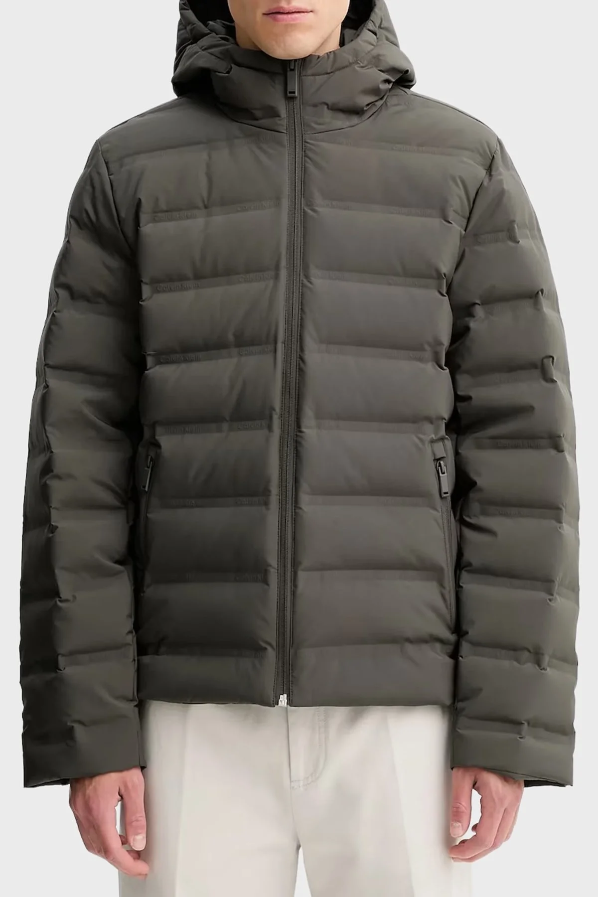 Calvin Klein Kapitoneli Regular Fit Kapüşonlu Şişme LV04LD521GPAR Erkek Mont LV04LD521G PAR KOYU KAHVE - 4