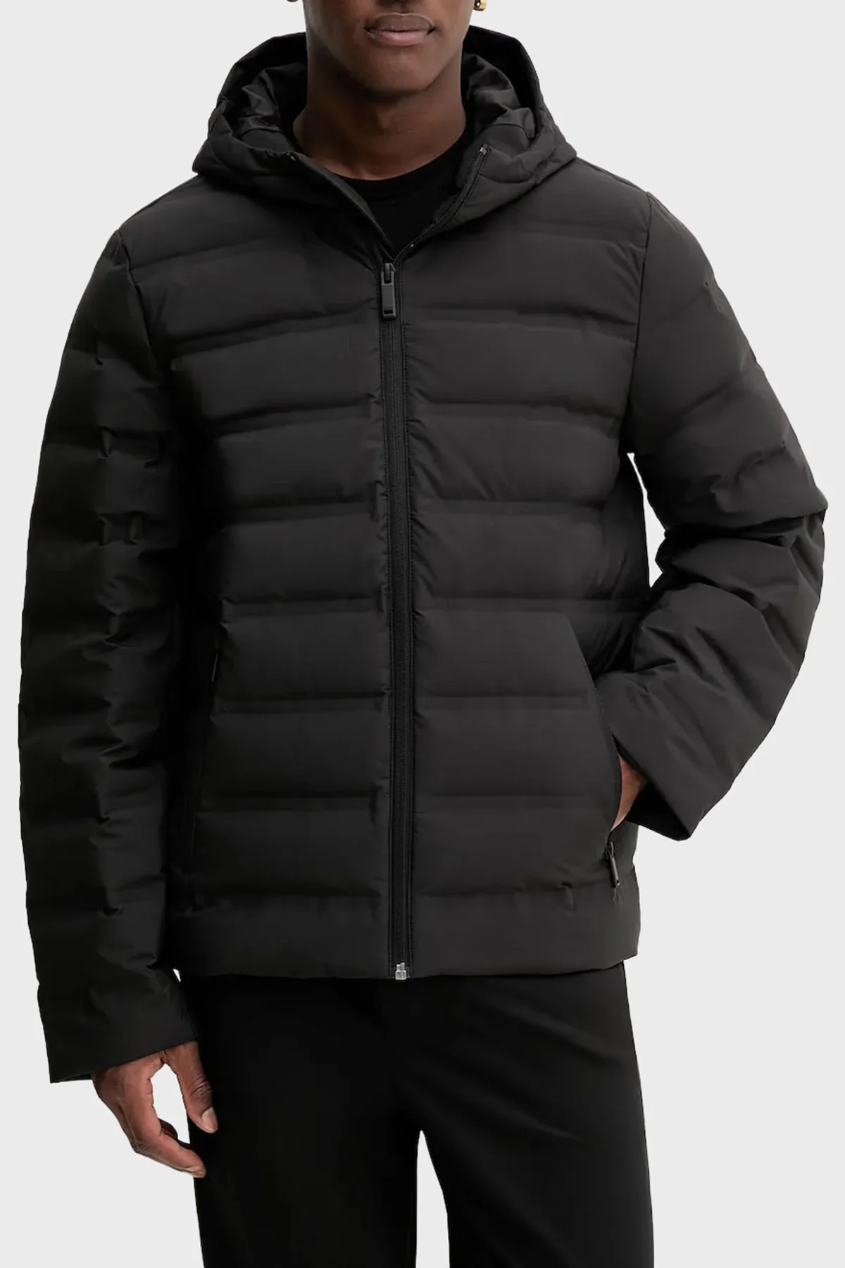 Calvin Klein Kapitoneli Regular Fit Kapüşonlu Şişme LV04LD521GUB1 Erkek Mont LV04LD521G UB1 SİYAH - 1