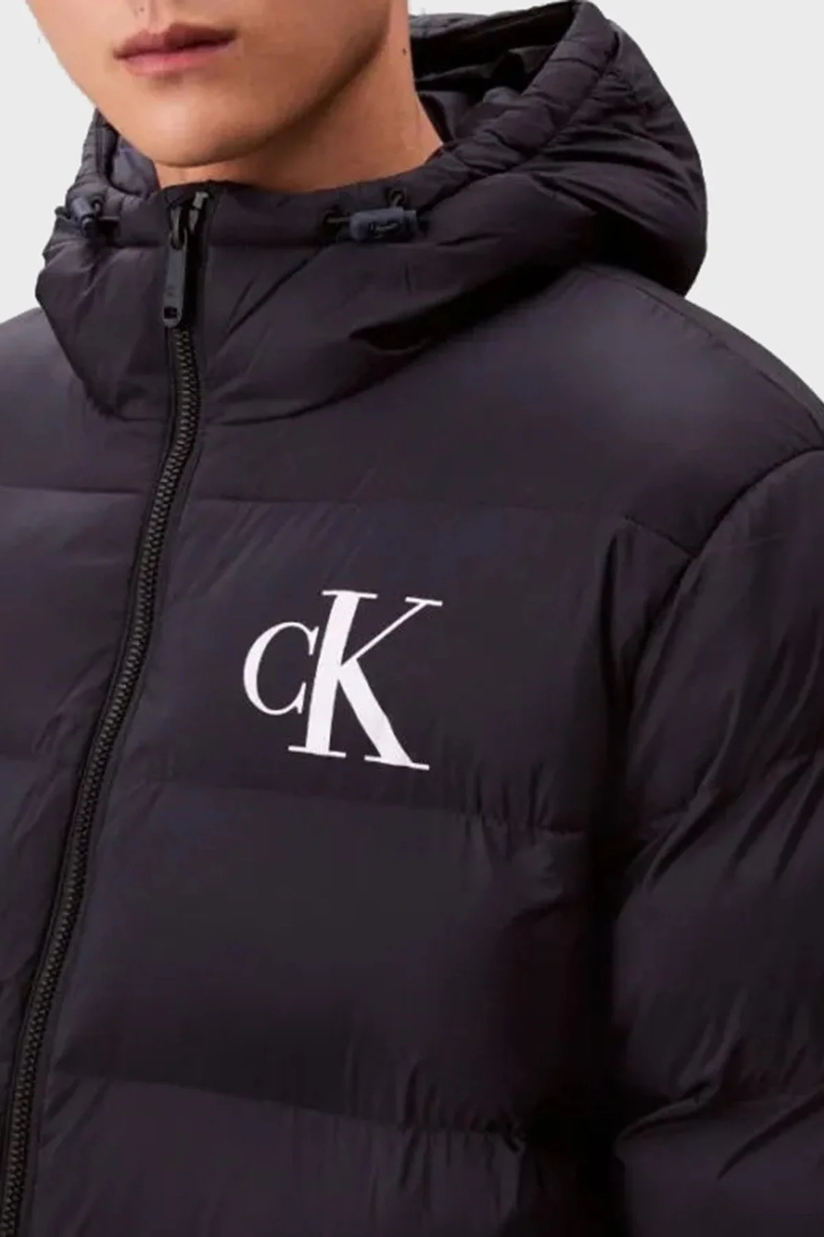 Calvin Klein Kapitoneli Regular Fit Kapüşonlu Yaka Şişme LV04RD528GCEF Erkek Mont LV04RD528G CEF LACİVERT - 5