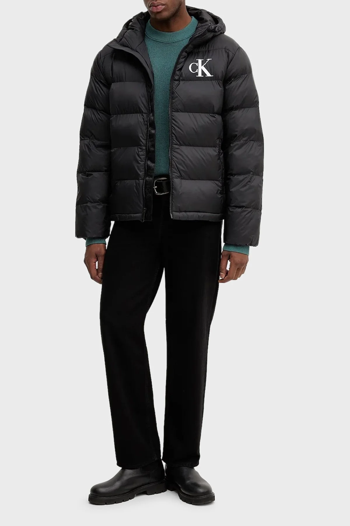 Calvin Klein Kapitoneli Regular Fit Kapüşonlu Yaka Şişme LV04RD528GUB1 Erkek Mont LV04RD528G UB1 SİYAH - 2