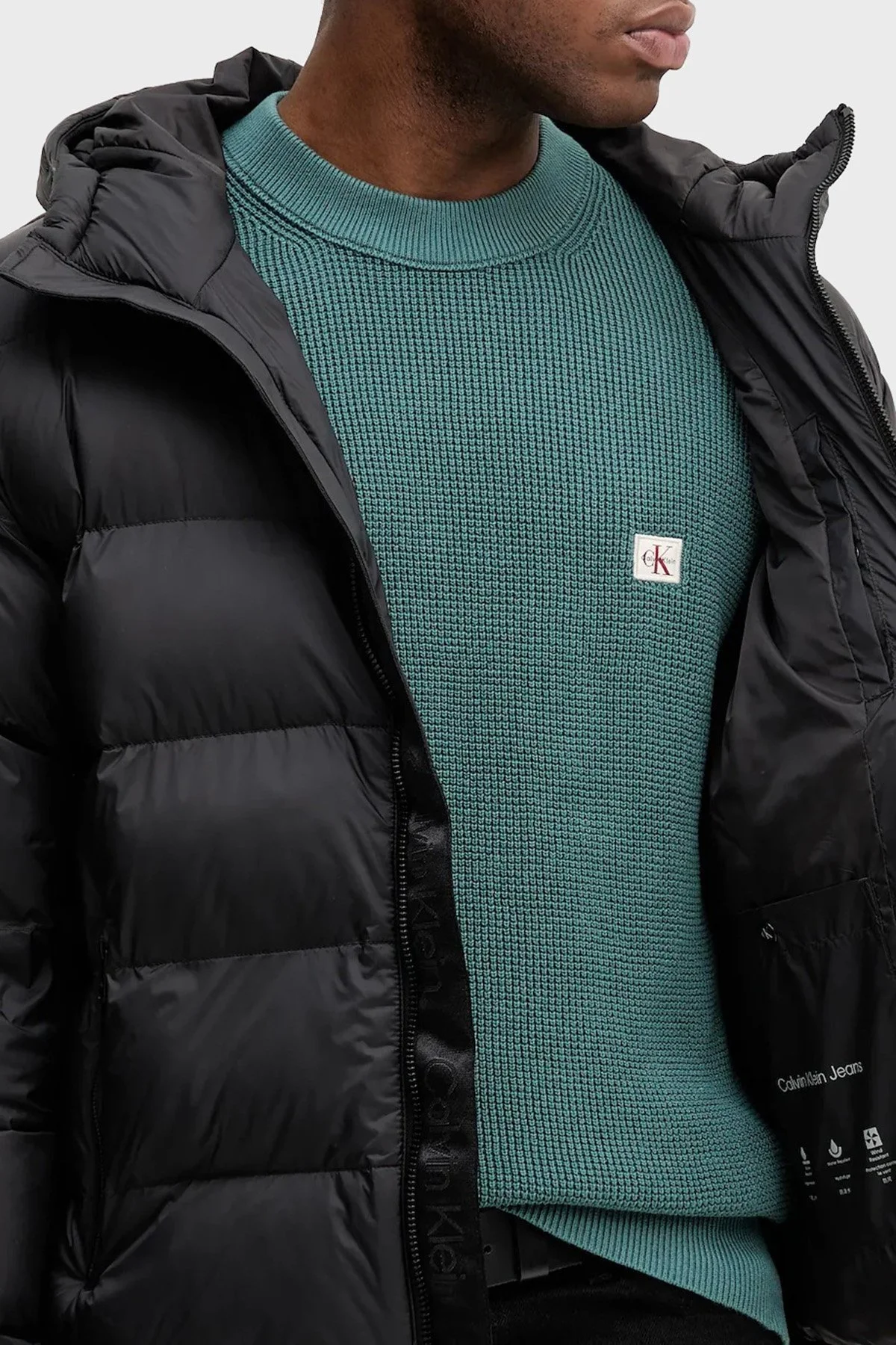 Calvin Klein Kapitoneli Regular Fit Kapüşonlu Yaka Şişme LV04RD528GUB1 Erkek Mont LV04RD528G UB1 SİYAH - 6