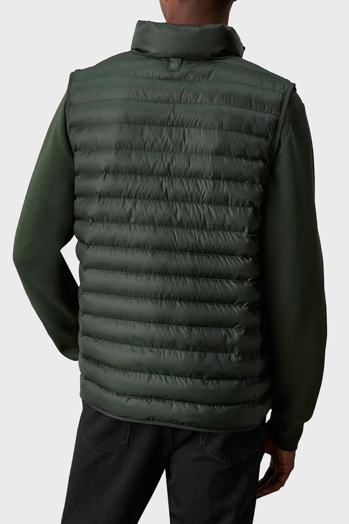 Calvin Klein Kapitoneli Regular Fit Su İtici Dik Yaka Şişme K10K113470M14 Erkek Yelek K10K113470 M14 YEŞİL - 3