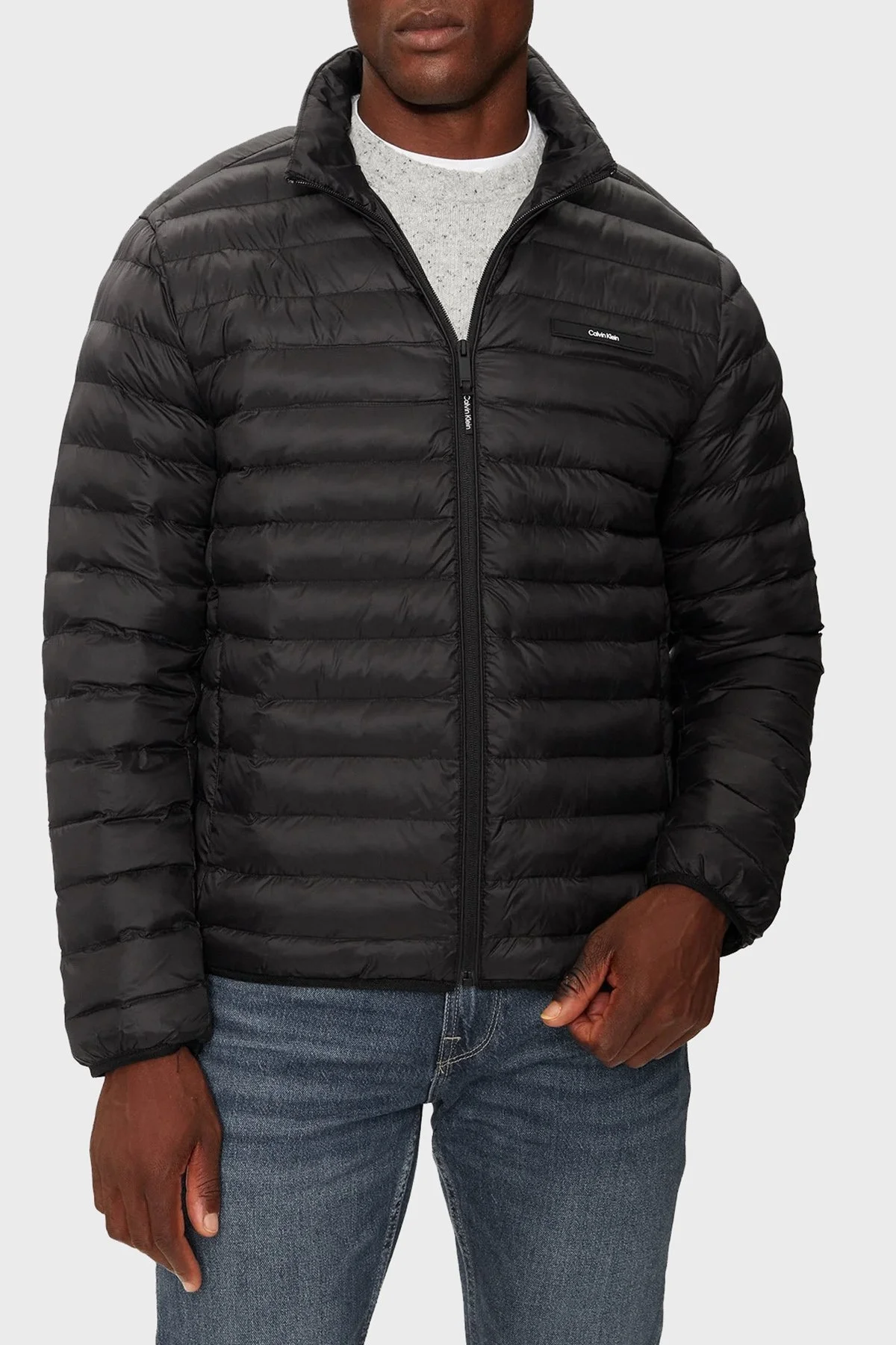 Calvin Klein Kapitoneli Regular Fit Su İtici Dik Yaka Şişme K10K113474BEH Erkek Mont K10K113474 BEH SİYAH - 1