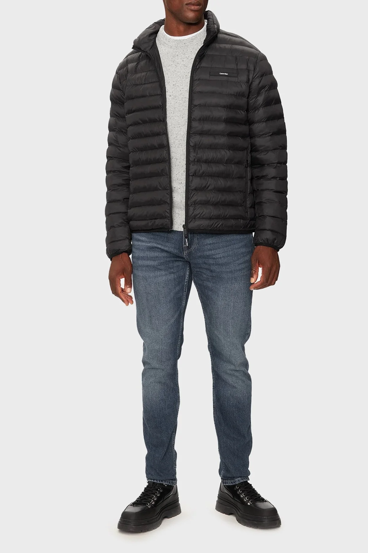 Calvin Klein Kapitoneli Regular Fit Su İtici Dik Yaka Şişme K10K113474BEH Erkek Mont K10K113474 BEH SİYAH - 3