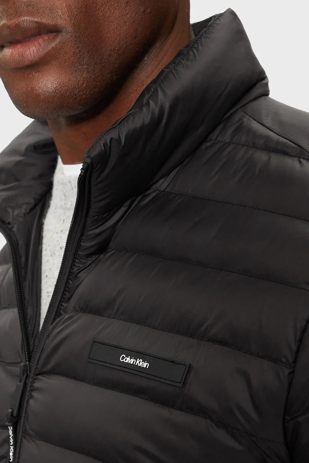 Calvin Klein Kapitoneli Regular Fit Su İtici Dik Yaka Şişme K10K113474BEH Erkek Mont K10K113474 BEH SİYAH - 4