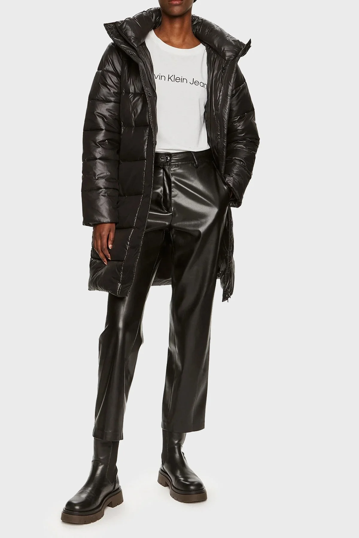 Calvin Klein Kapitoneli Şişme J20J223578BEH Bayan Mont J20J223578 BEH SİYAH - 3