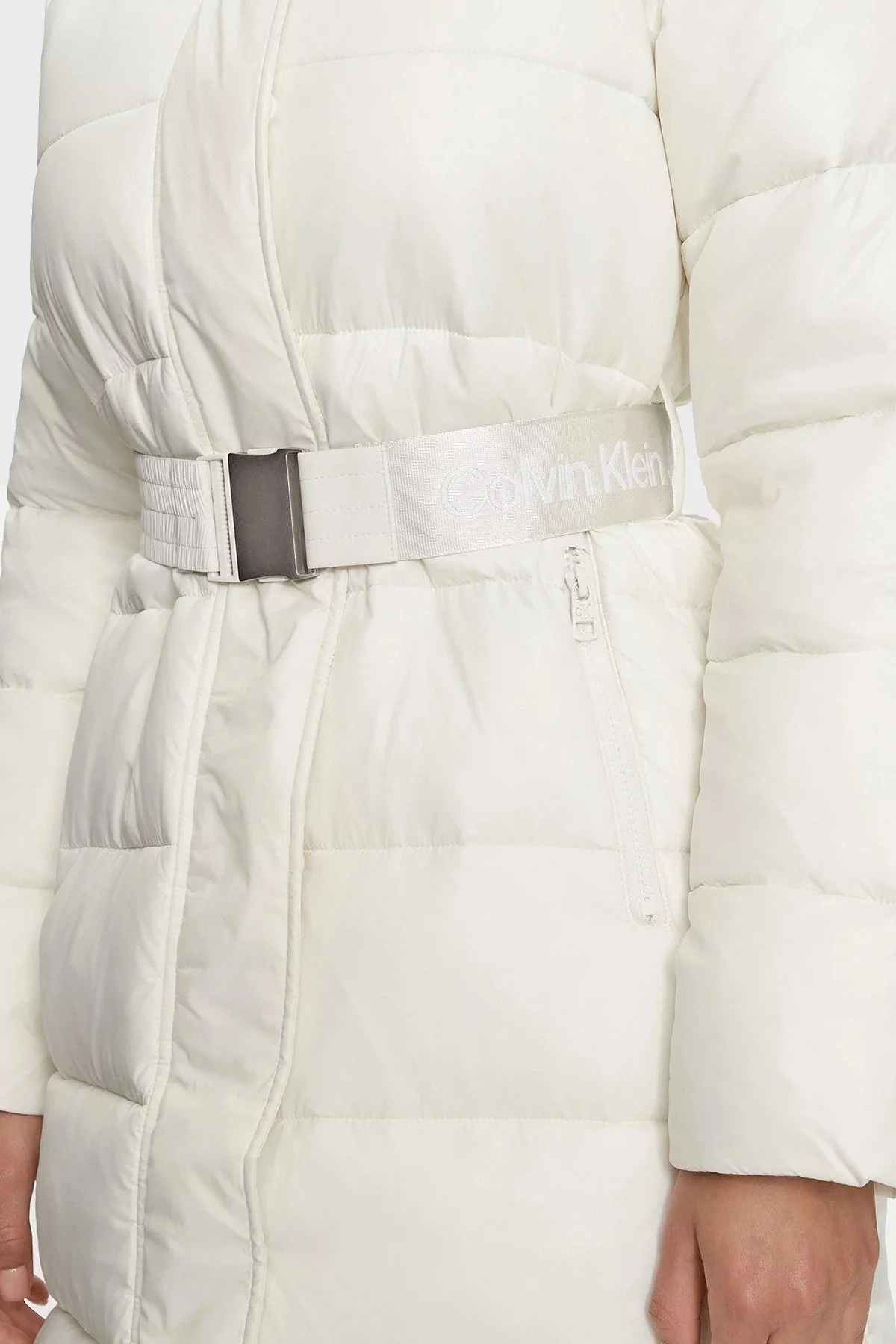 Calvin Klein Kapitoneli Şişme J20J223578YBI Bayan Mont J20J223578 YBI BEYAZ - 5