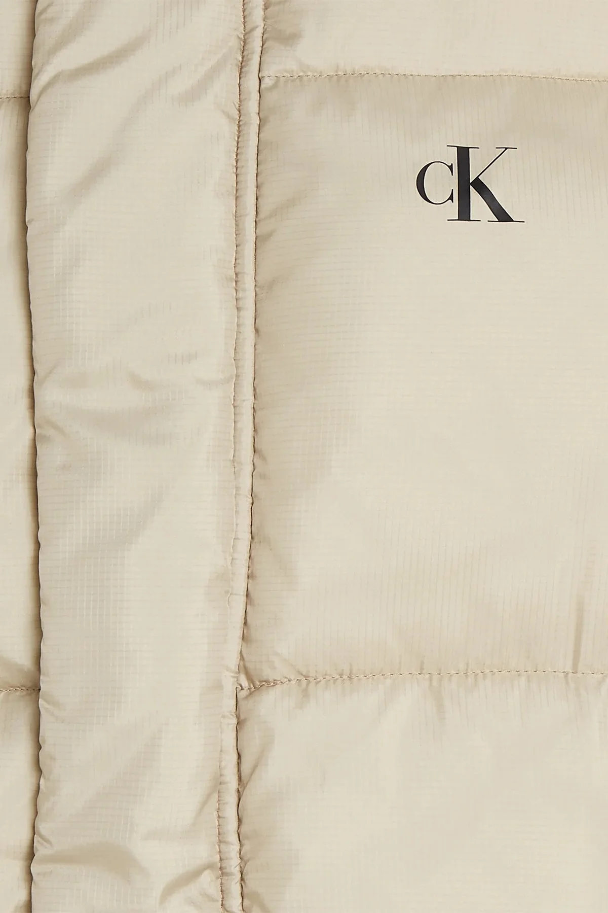 Calvin Klein Kapüşonlu Logolu Relaxed Fit Şişme J30J324073PED Erkek Mont J30J324073 PED BEJ - 4