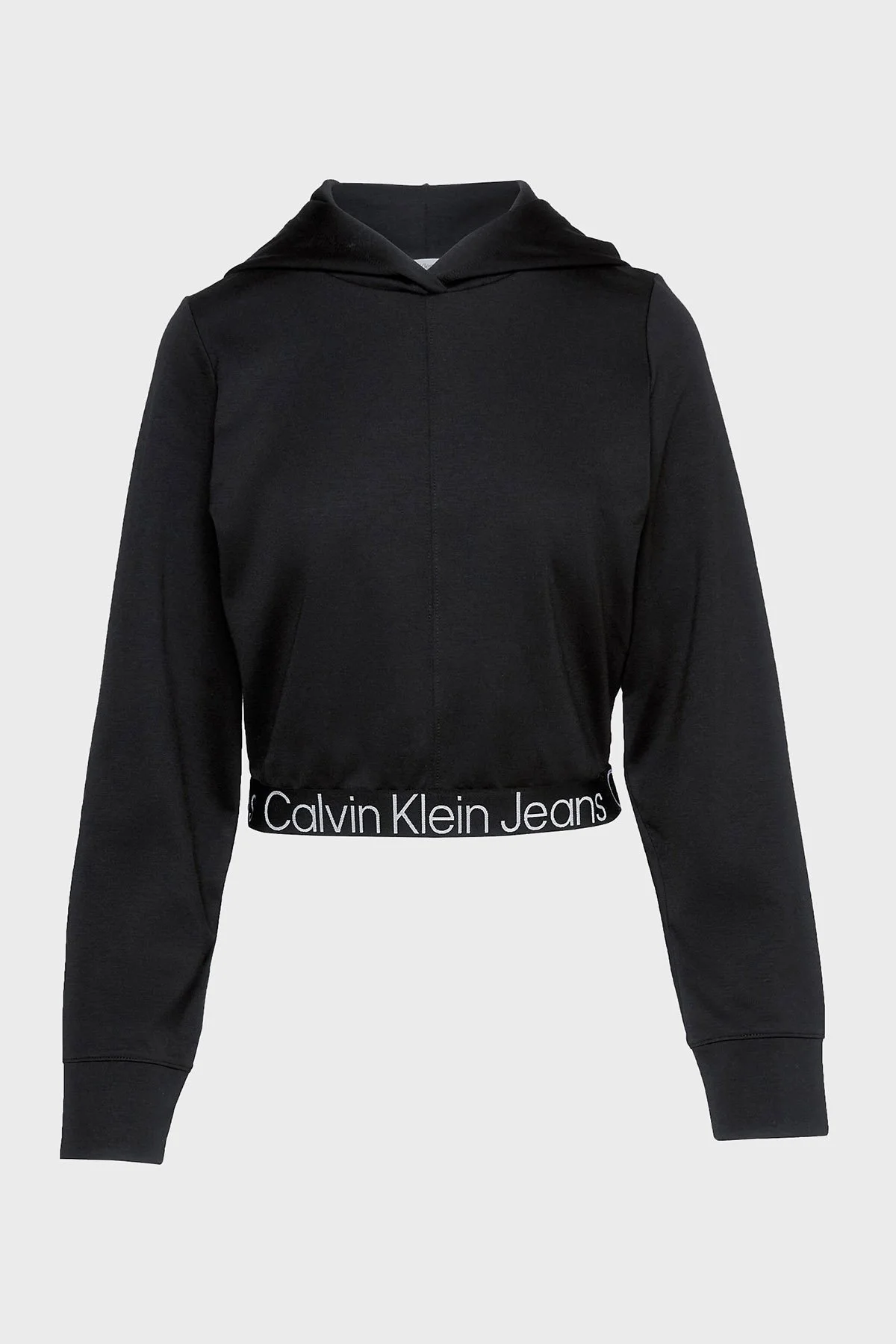 Calvin Klein Kapüşonlu Regular Fit Crop J20J221413BEH Bayan Sweat J20J221413 BEH SİYAH - 5