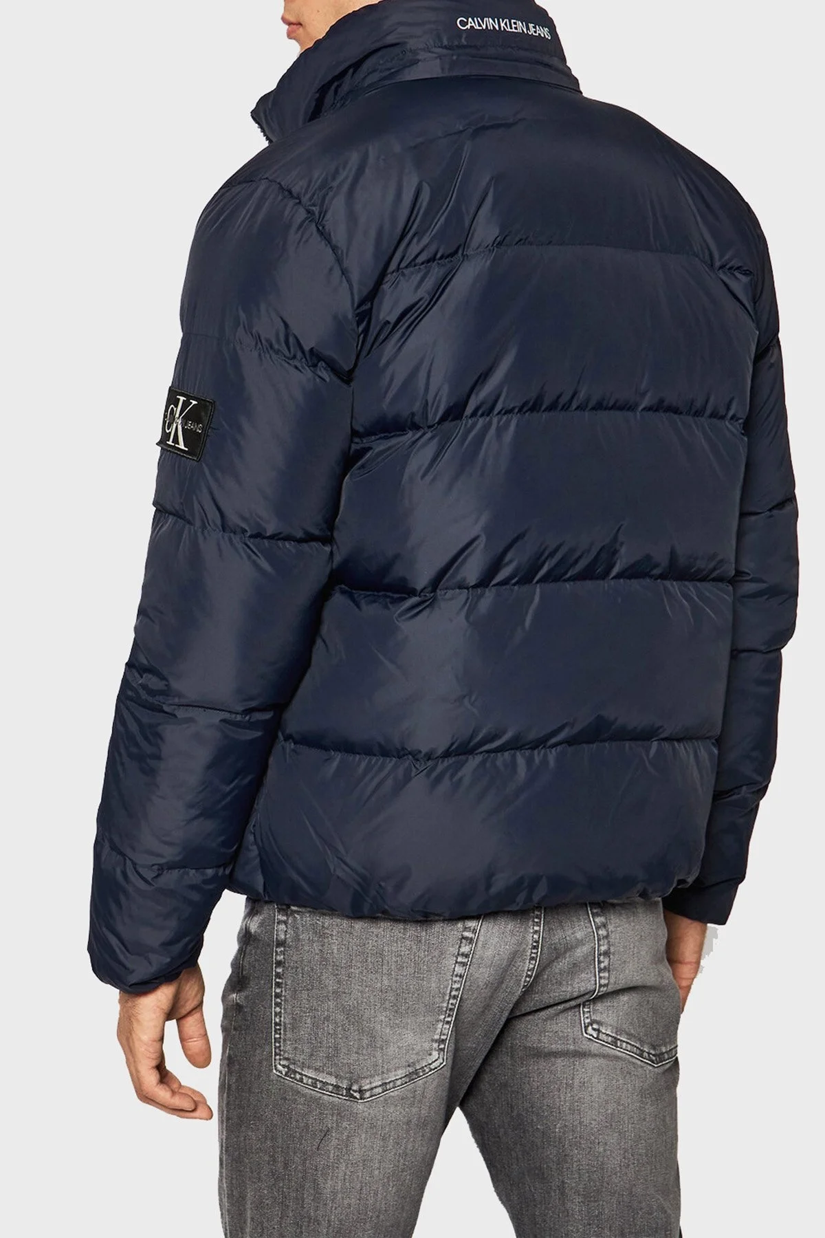 Calvin Klein Su Geçirmez Kapüşonlu Regular Fit Kuş Tüyü Dolgulu Şişme Erkek Mont J30J318412 CHW LACİVERT - 6