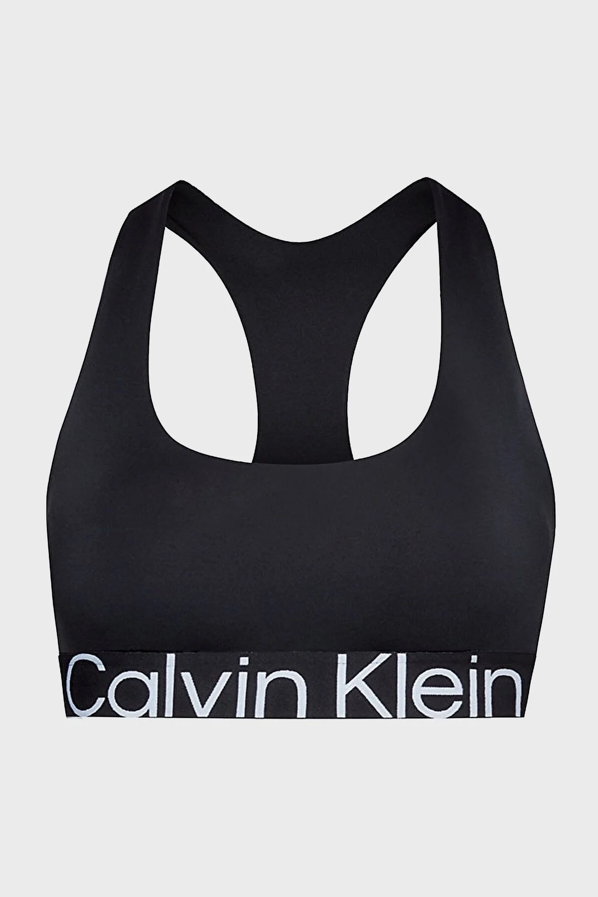 Calvin Klein Logo Bantlı Astarlı Çıkarılabilir Dolgulu Nem Emici Spor 00GWS3K115BAE Bayan Sütyen 00GWS3K115 BAE SİYAH - 5