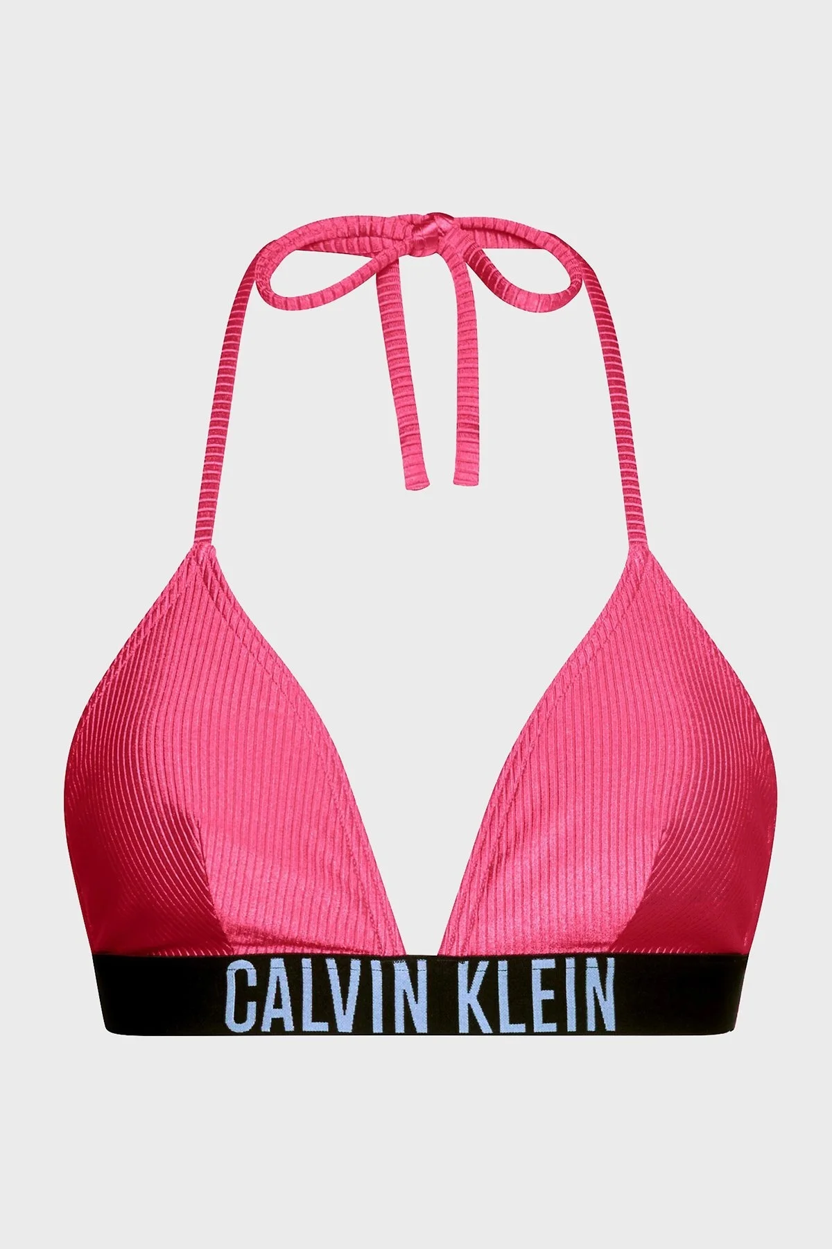 Calvin Klein Logo Bantlı Çıkarılabilir Dolgulu Üçgen KW0KW01967XI1 Bayan Bikini Üstü KW0KW01967 XI1 PEMBE - 4
