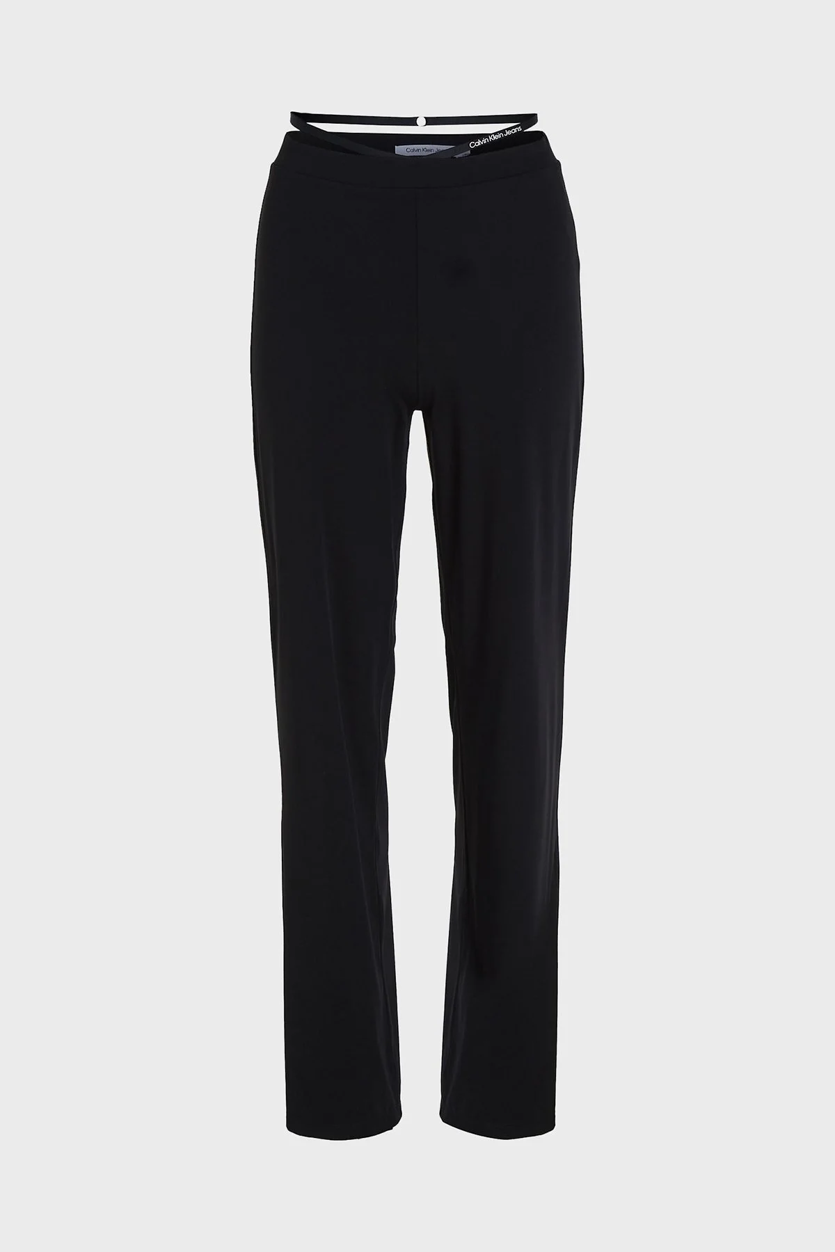 Calvin Klein Logo Bantlı Geniş Paça Regular Fit J20J221919BEH Bayan Pantolon J20J221919 BEH SİYAH - 5