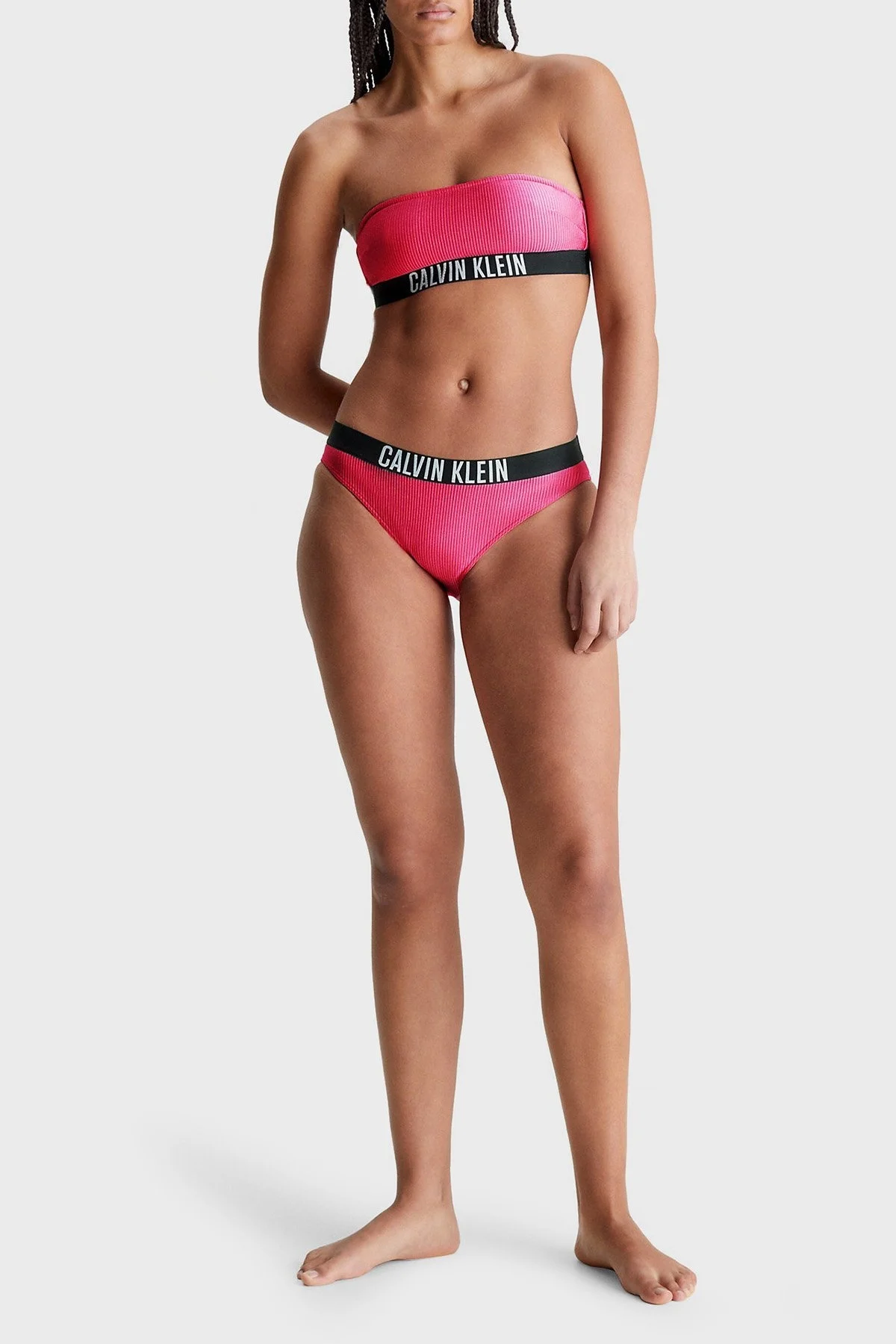Calvin Klein Logo Bantlı KW0KW01986XI1 Bayan Bikini Altı KW0KW01986 XI1 PEMBE - 5