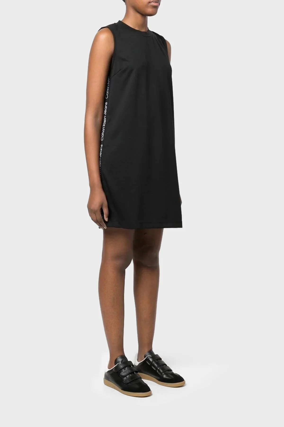 Calvin Klein Logo Bantlı Rahat Kesim Mini J20J220758BEH Bayan Elbise J20J220758 BEH SİYAH - 2