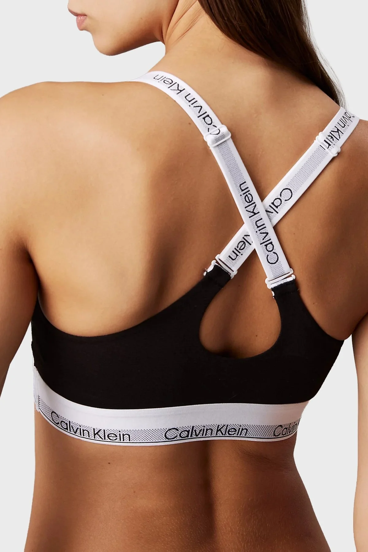 Calvin Klein Logo Bantlı Sporcu 000QF7970EUB1 Bayan Sütyen 000QF7970E UB1 SİYAH - 7