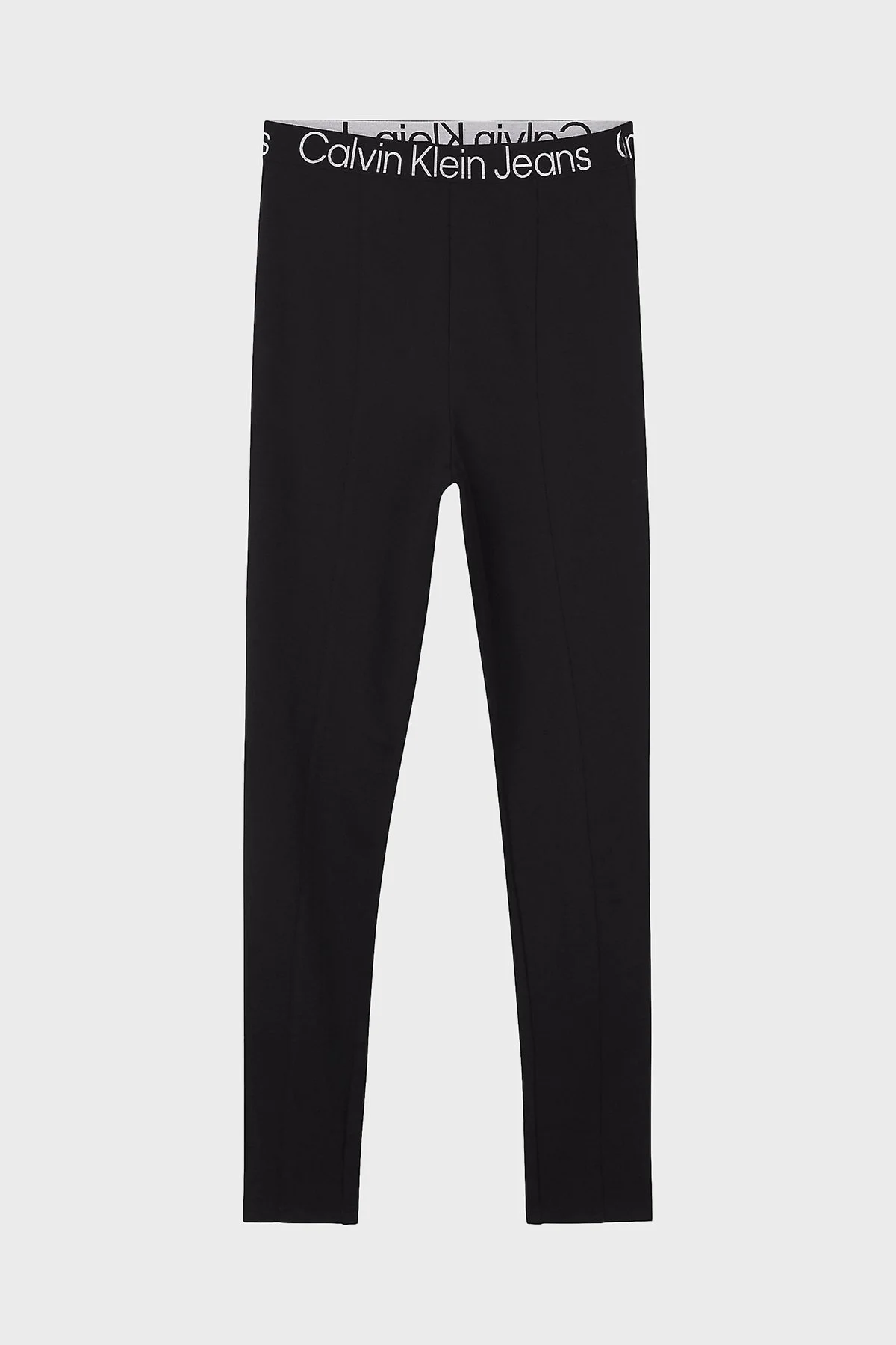 Calvin Klein Logo Bantlı Yüksek Bel Skinny Fit Streç Bayan Tayt J20J220269 BEH SİYAH - 5