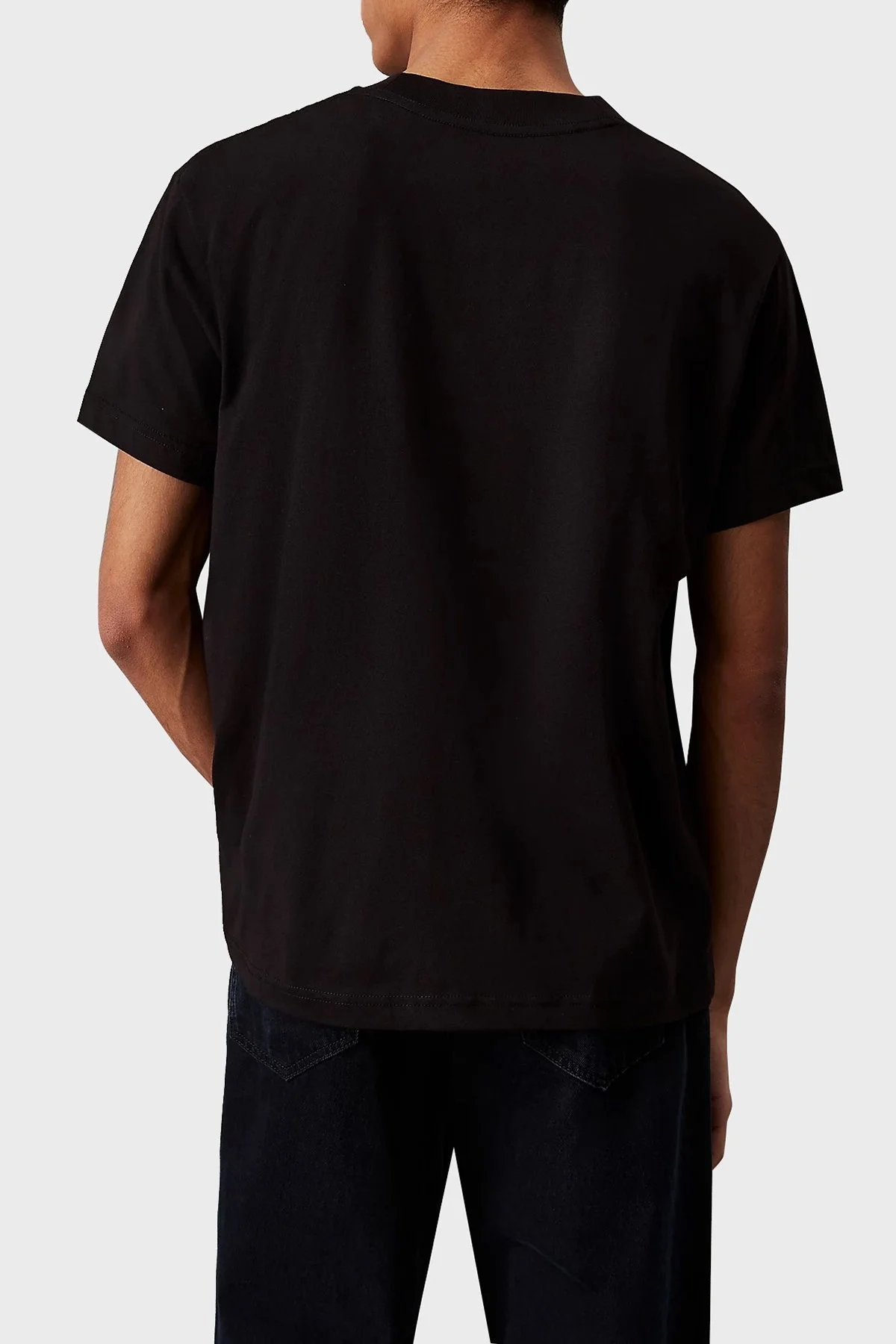 Calvin Klein Logo Basılı Pamuklu Regular Fit Bisiklet Yaka J30J327086BEH Erkek T Shirt J30J327086 BEH SİYAH - 7