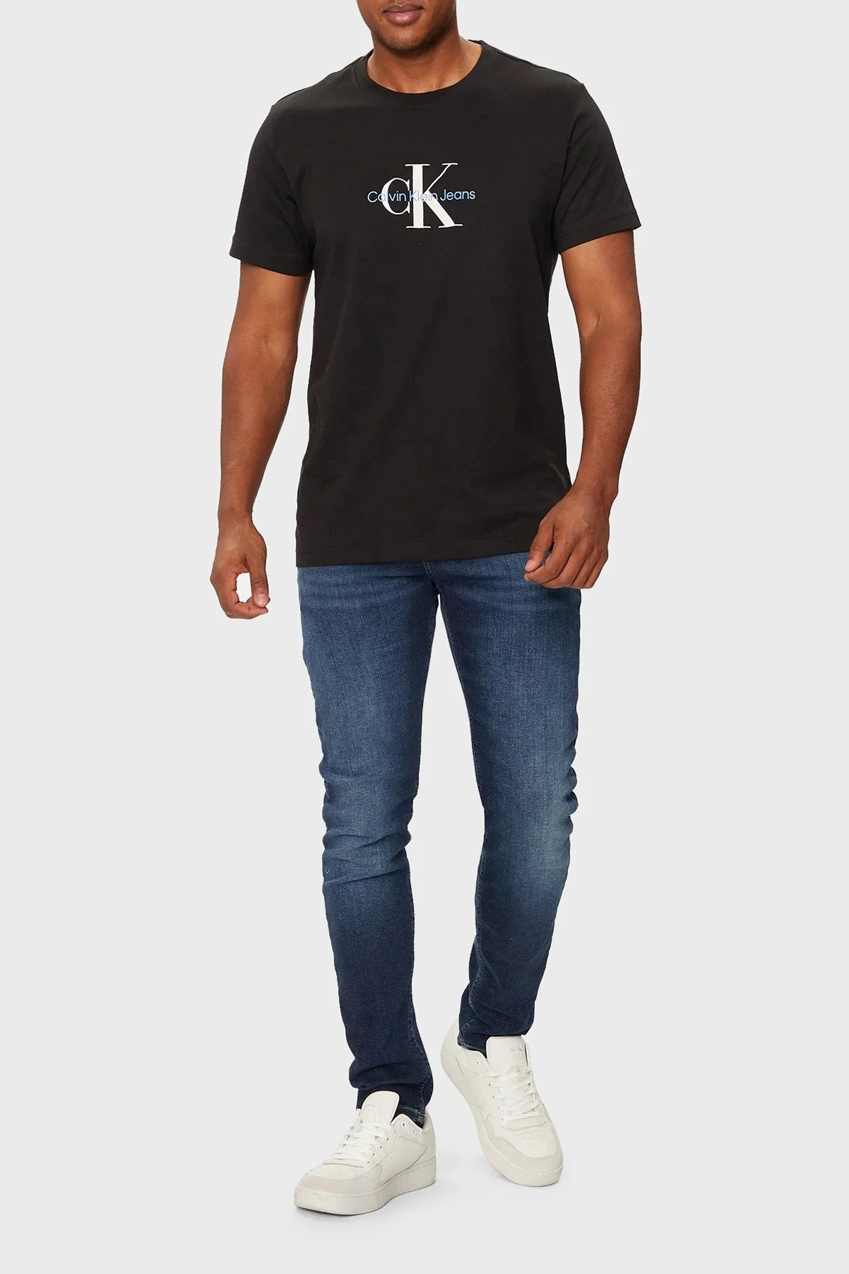 Calvin Klein Logo Baskılı % 100 Pamuk Regular Fit Bisiklet Yaka J30J326863BEH Erkek T Shirt J30J326863 BEH SİYAH - 3