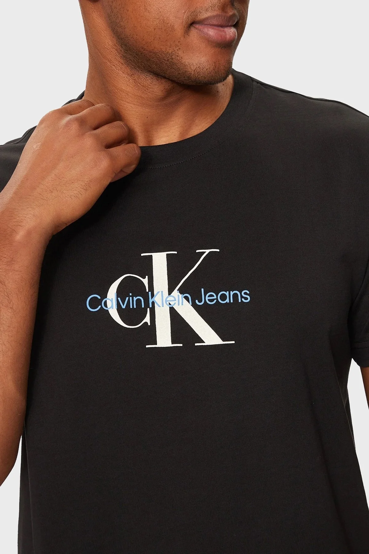 Calvin Klein Logo Baskılı % 100 Pamuk Regular Fit Bisiklet Yaka J30J326863BEH Erkek T Shirt J30J326863 BEH SİYAH - 4