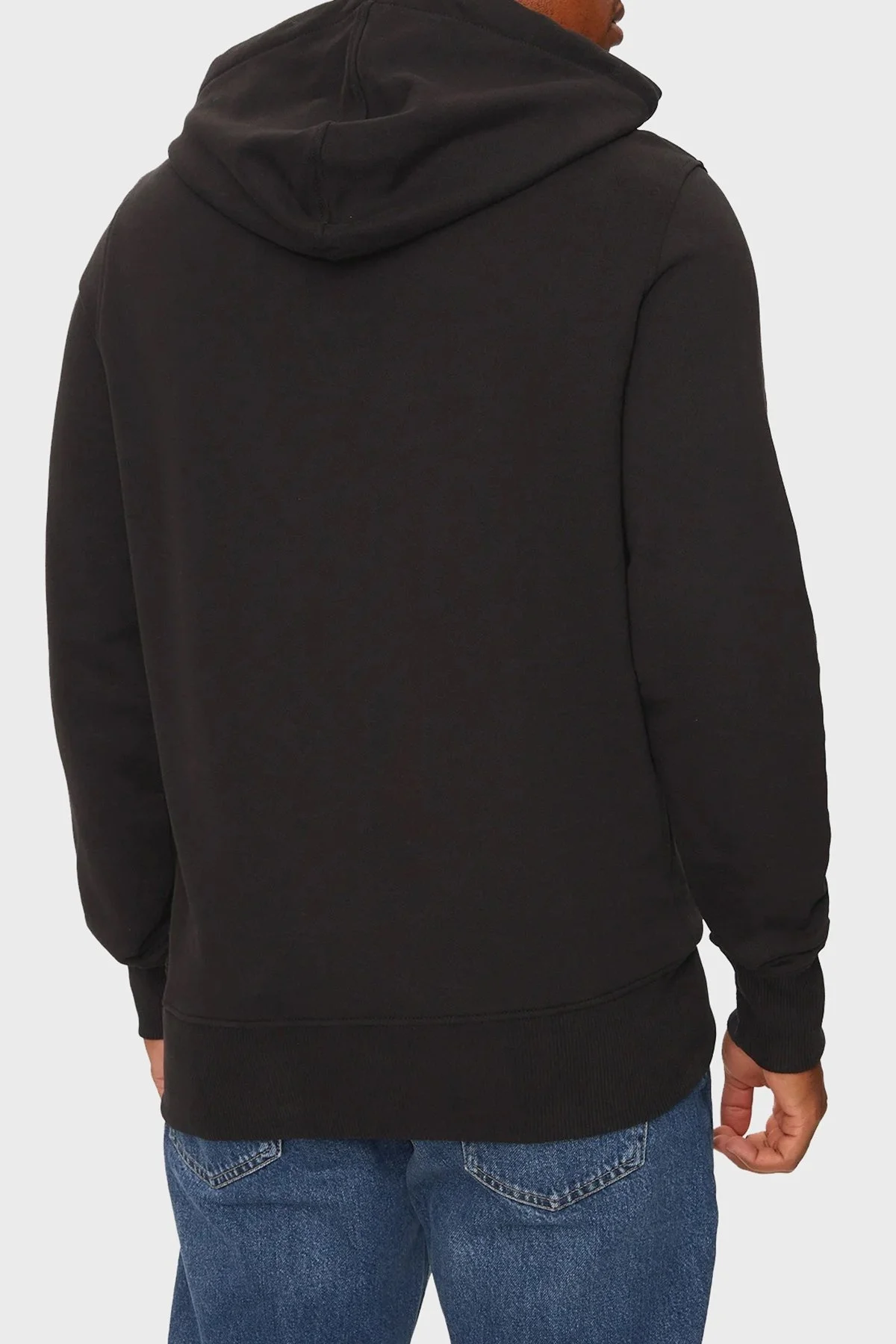 Calvin Klein Logo Baskılı % 100 Pamuk Regular Fit Kapüşonlu J30J326875BEH Erkek Sweat J30J326875 BEH SİYAH - 3