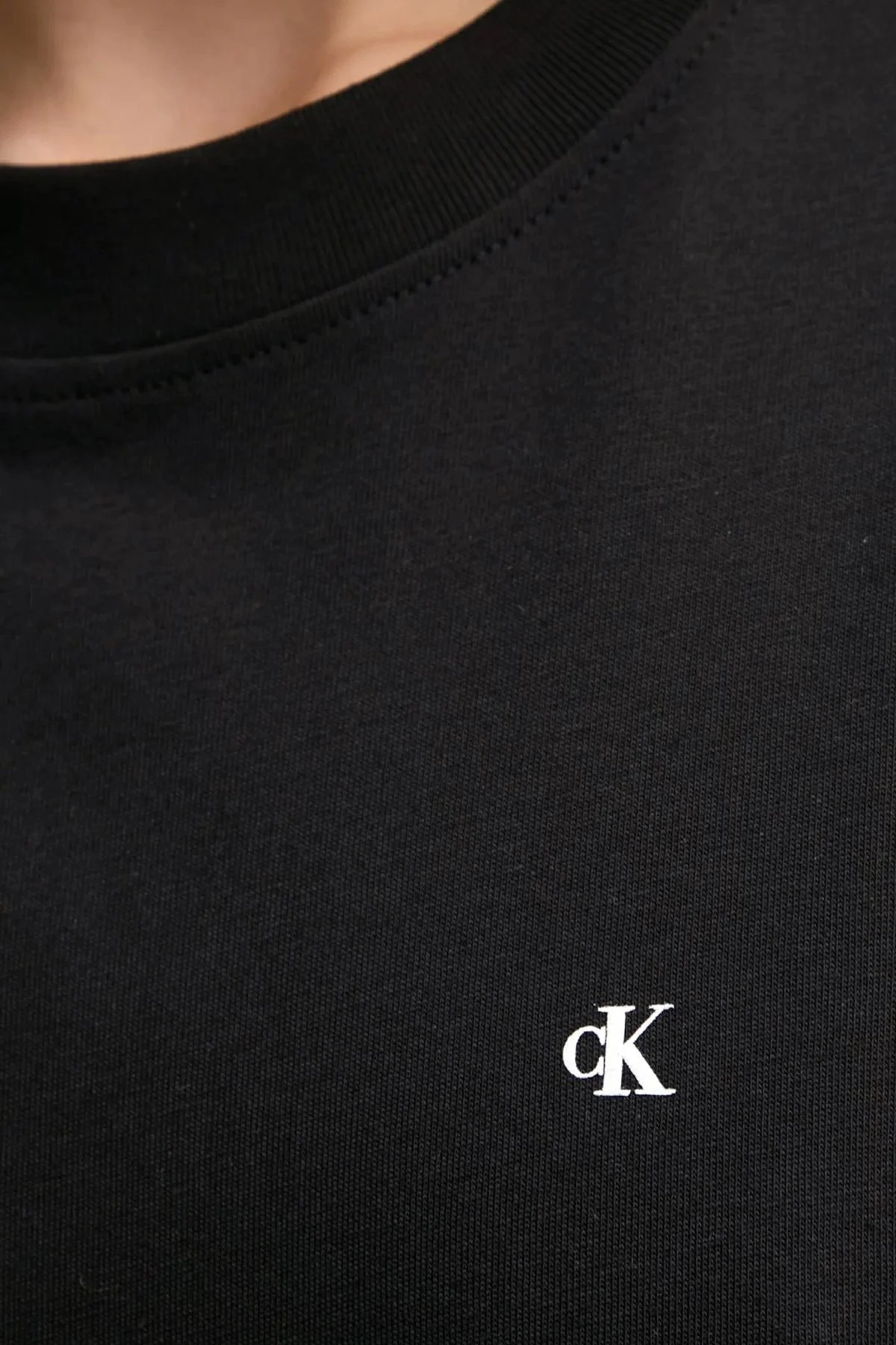 Calvin Klein Logo Baskılı % 100 Pamuk Relaxed Fit Bisiklet Yaka J20J225113BEH Bayan T Shirt J20J225113 BEH SİYAH - 5