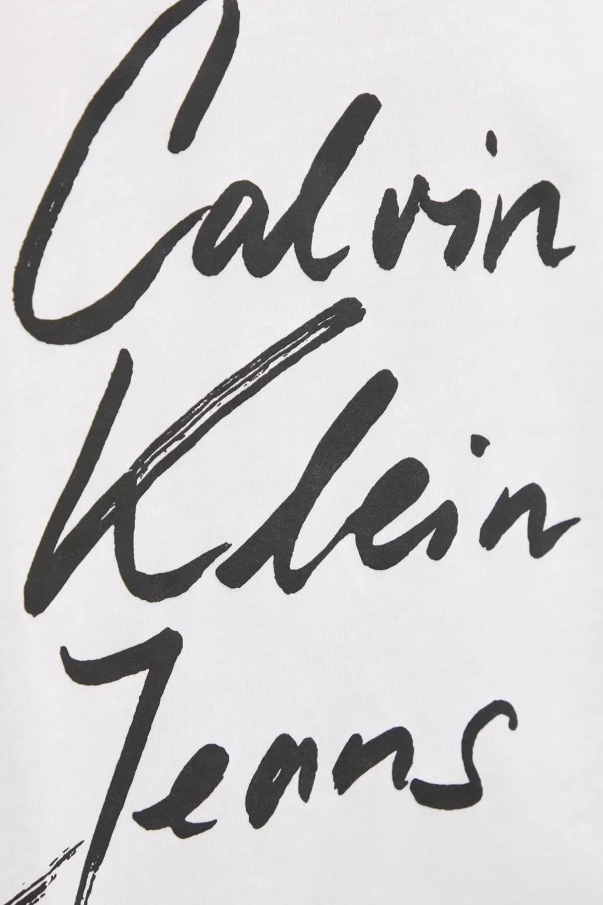 Calvin Klein Logo Baskılı % 100 Pamuk Relaxed Fit Bisiklet Yaka J20J225113YAF Bayan T Shirt J20J225113 YAF BEYAZ - 5