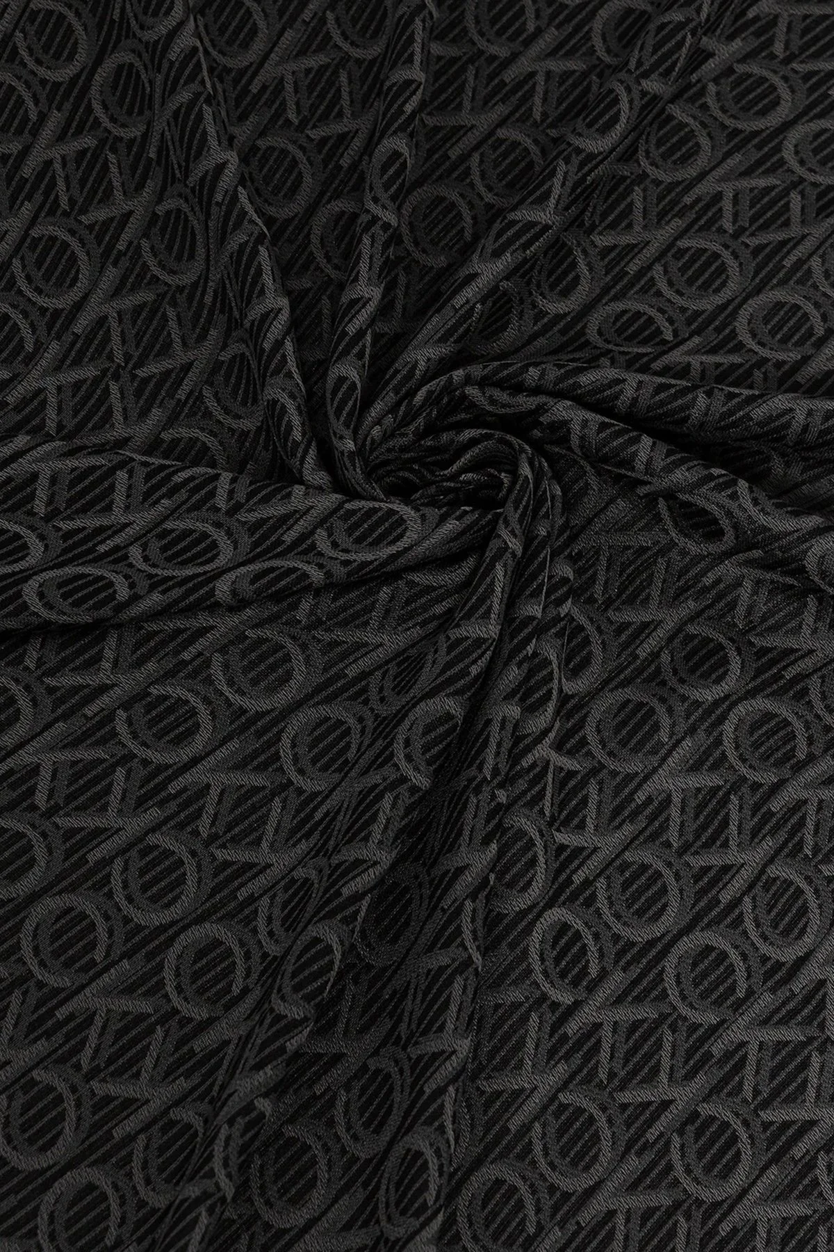 Calvin Klein Logo Baskılı 130 x 130 cm Modal LV04F8054GUB1 Bayan Şal LV04F8054G UB1 SİYAH - 2