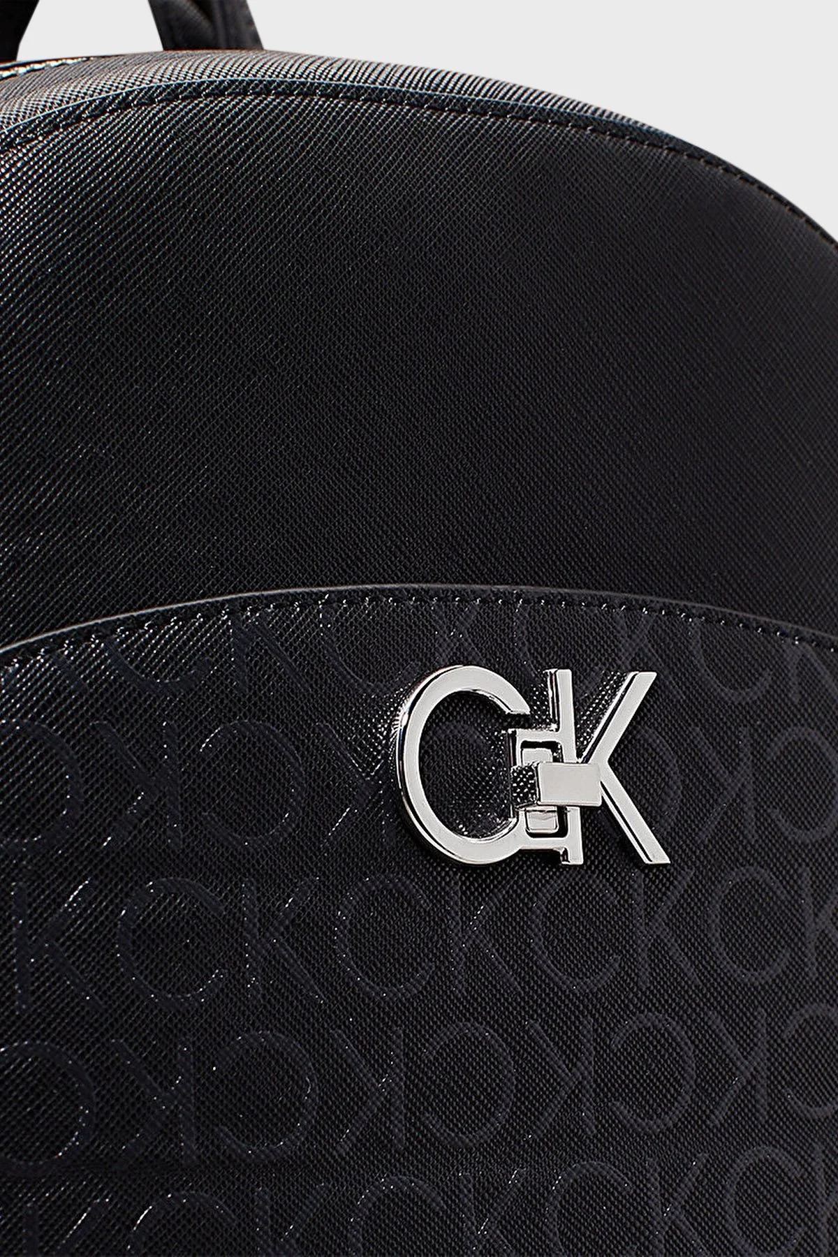 Calvin Klein Logo Baskılı Ayarlanabilir Çift Askılı K60K6125400GM Bayan Sırt Çantası K60K612540 0GM SİYAH - 5