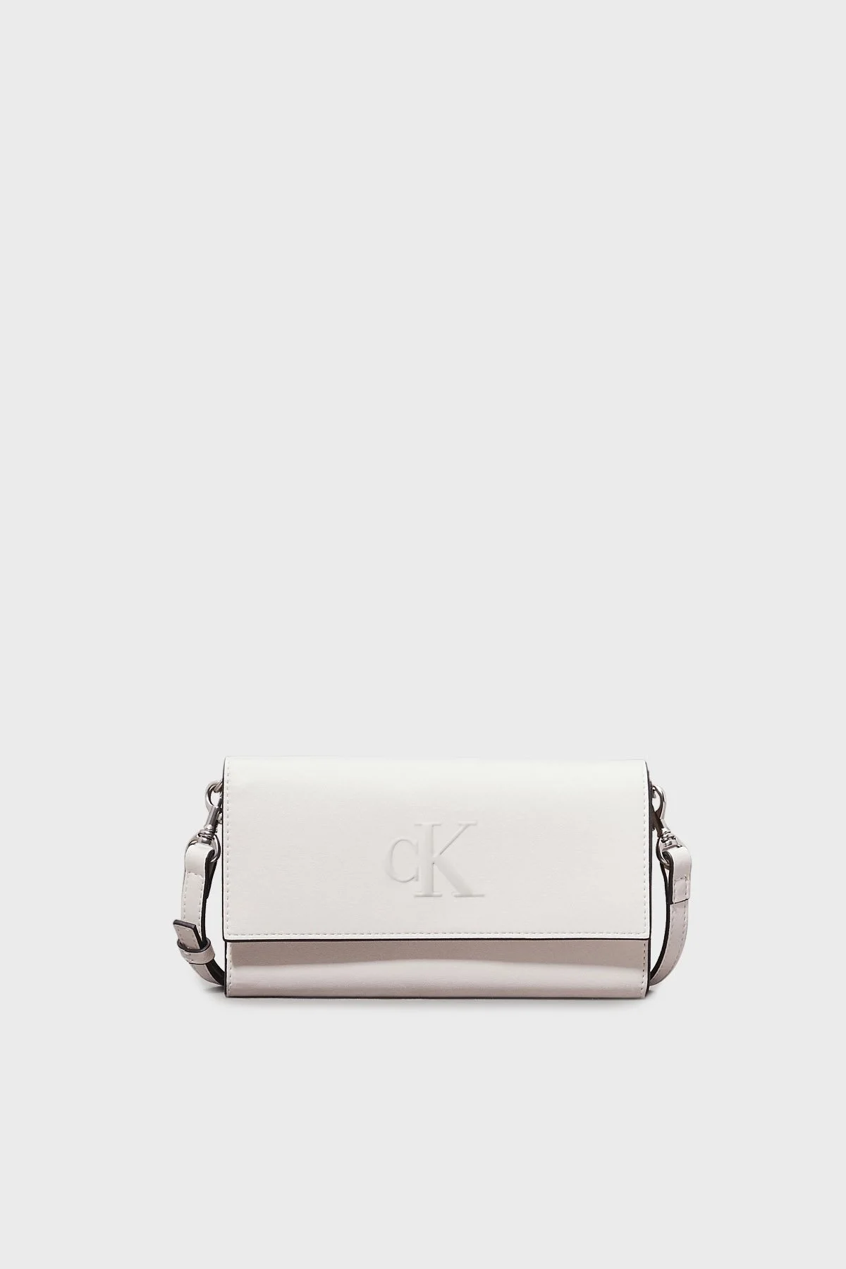 Calvin Klein Logo Baskılı Çıkarılabilir Askılı K60K612742PCJ Bayan Cüzdan K60K612742 PCJ GRİ - 1