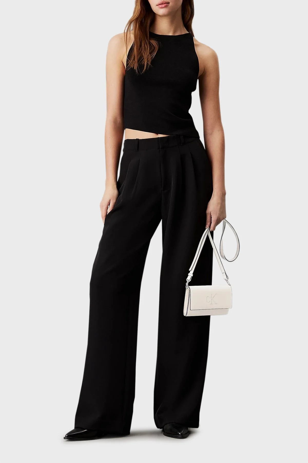 Calvin Klein Logo Baskılı Çıkarılabilir Askılı K60K612742PCJ Bayan Cüzdan K60K612742 PCJ GRİ - 2