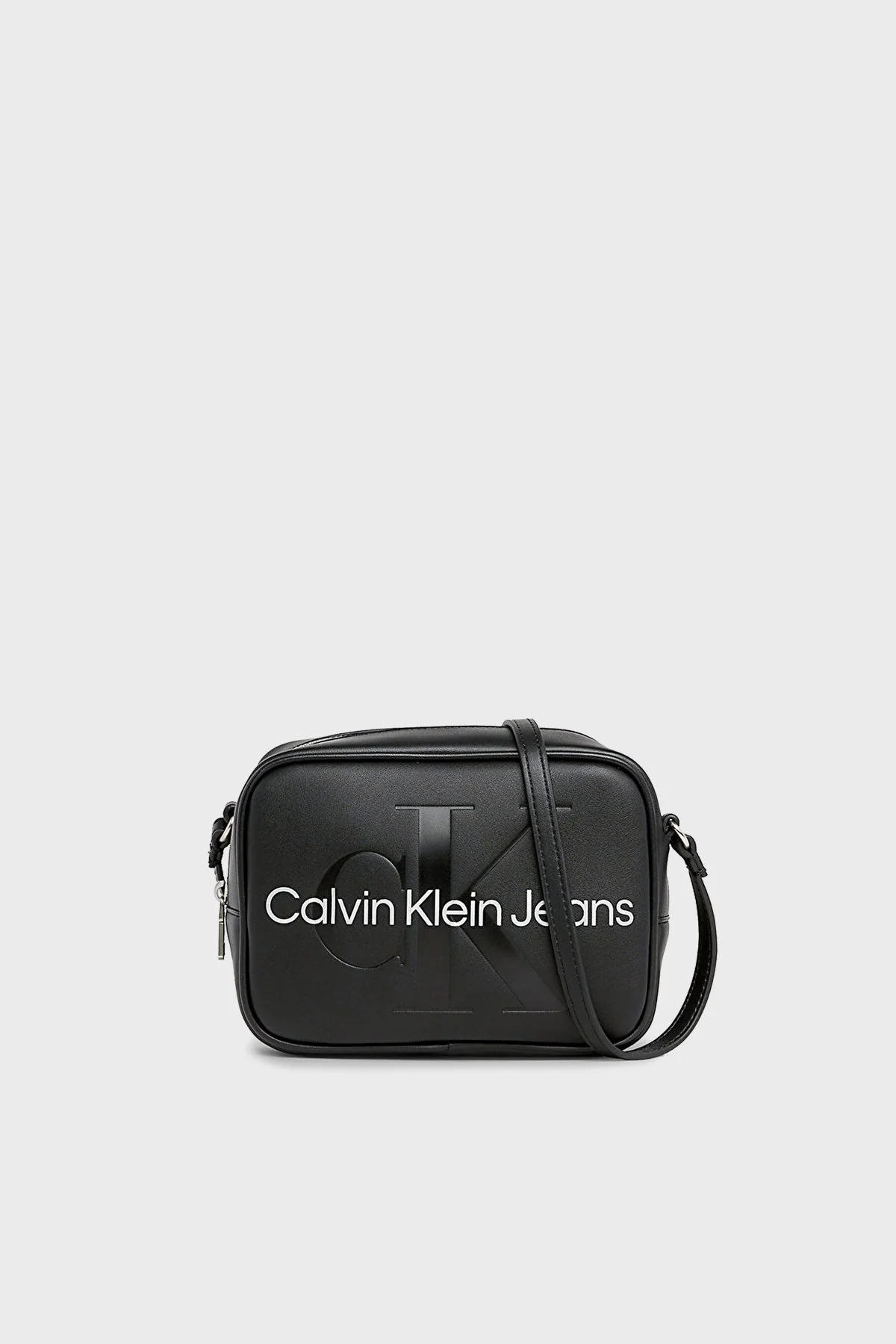 Calvin Klein Logo Baskılı Fermuarlı Ayarlanabilir Askılı K60K6102750GL Bayan Çanta K60K610275 0GL SİYAH - 1