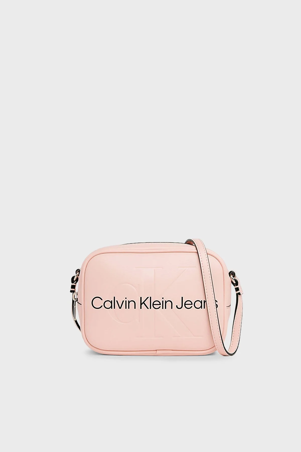 Calvin Klein Logo Baskılı Fermuarlı Ayarlanabilir Askılı K60K610275TFT Bayan Çanta K60K610275 TFT PUDRA - 1
