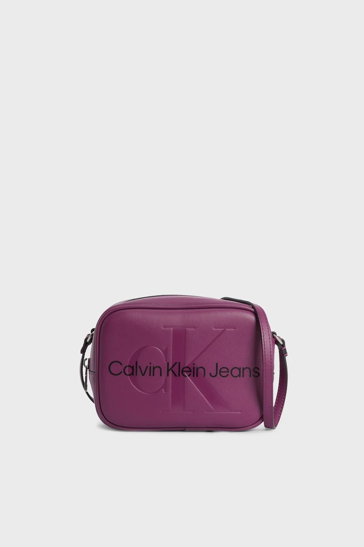 Calvin Klein Logo Baskılı Fermuarlı Ayarlanabilir Askılı K60K610275VAC Bayan Çanta K60K610275 VAC BORDO - 1