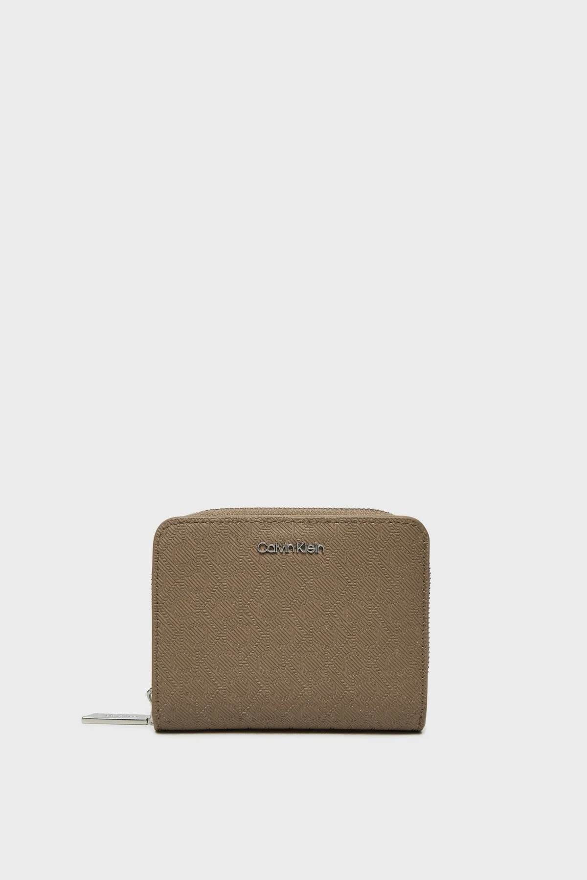 Calvin Klein Logo Baskılı Fermuarlı K60K6128250F4 Bayan Cüzdan K60K612825 0F4 BEJ - 5