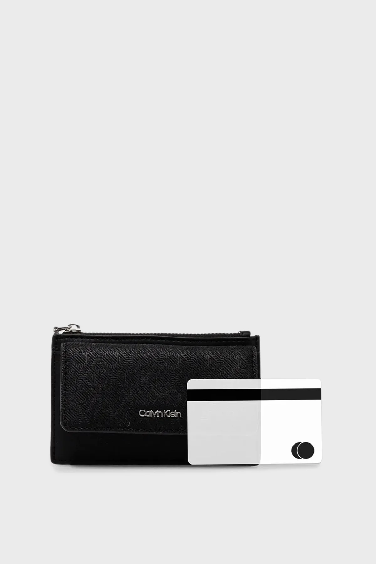 Calvin Klein Logo Baskılı Fermuarlı K60K612949BEH Bayan Cüzdan K60K612949 BEH SİYAH - 10