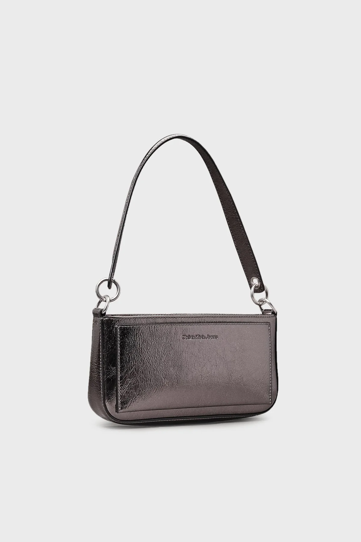 Calvin Klein Logo Baskılı Fermuarlı Metalik K60K612732ADA Bayan Çanta K60K612732 ADA METAL - 3