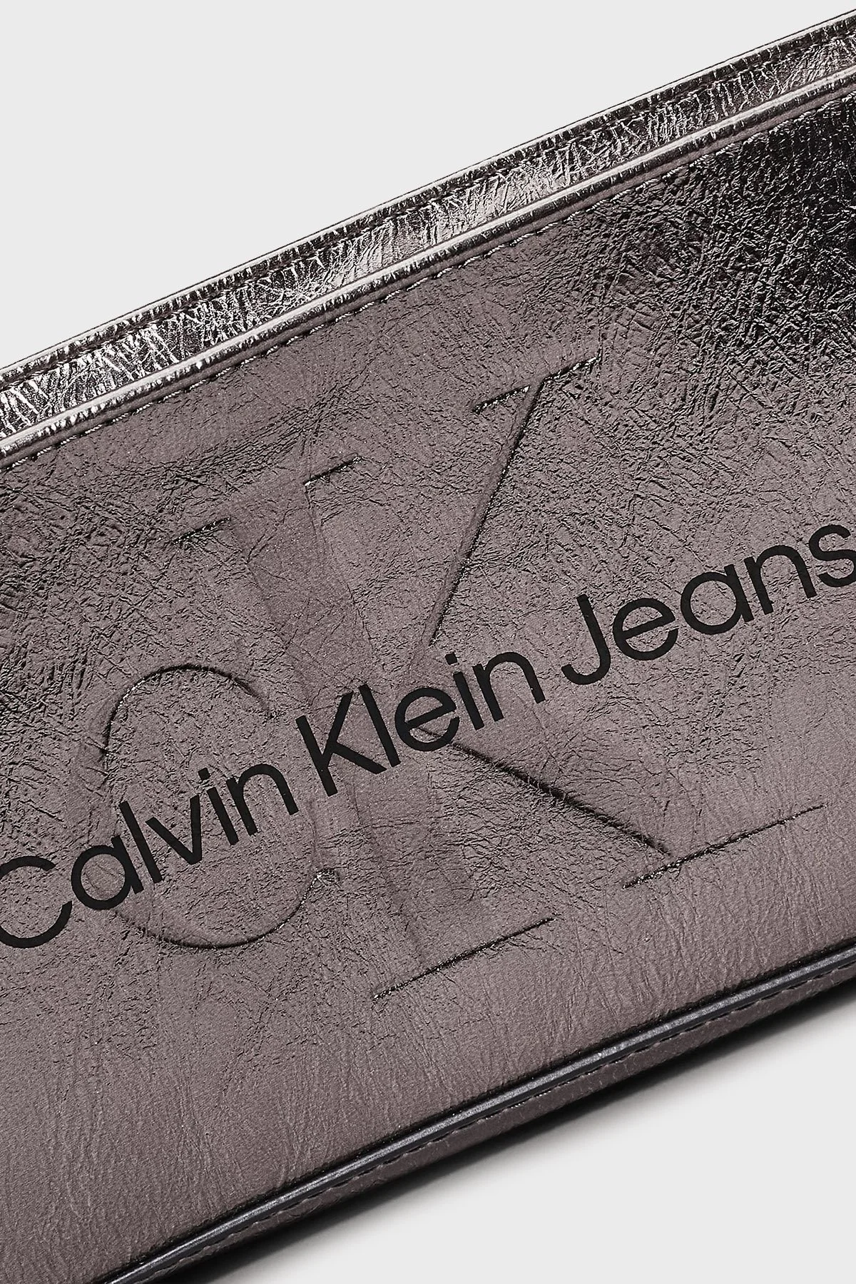 Calvin Klein Logo Baskılı Fermuarlı Metalik K60K612732ADA Bayan Çanta K60K612732 ADA METAL - 5