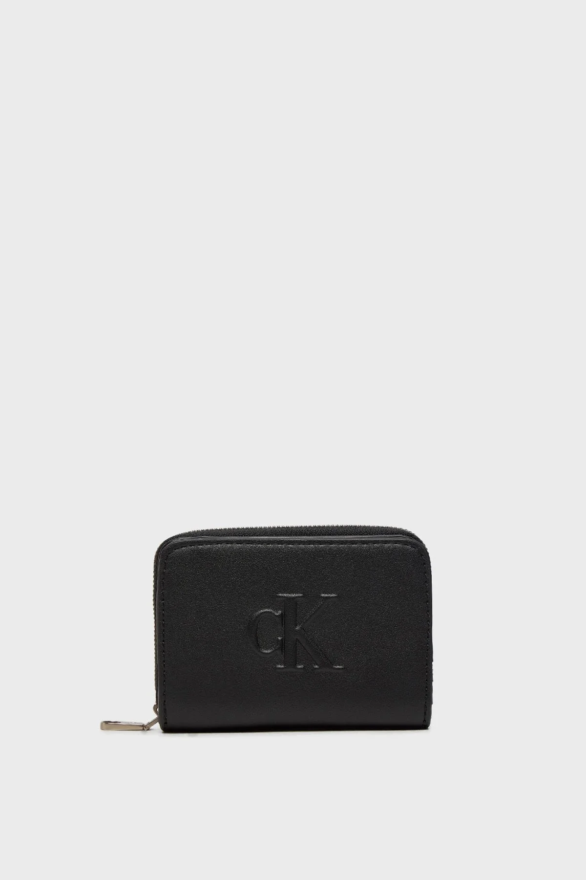 Calvin Klein Logo Baskılı Fermuarlı ve Çıtçıtlı K60K612741BEH Bayan Cüzdan K60K612741 BEH SİYAH - 1