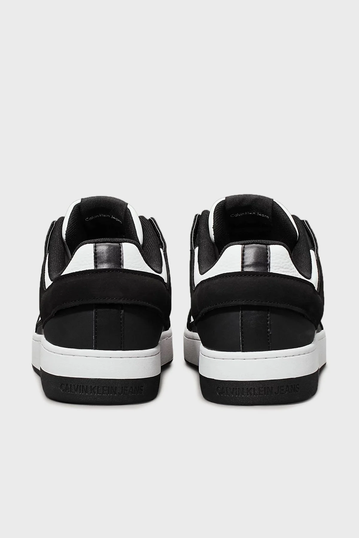 Calvin Klein Logo Baskılı Hakiki Deri Sneaker YM0YM011100GM Erkek Ayakkabı YM0YM01110 0GM SİYAH-BEYAZ - 4