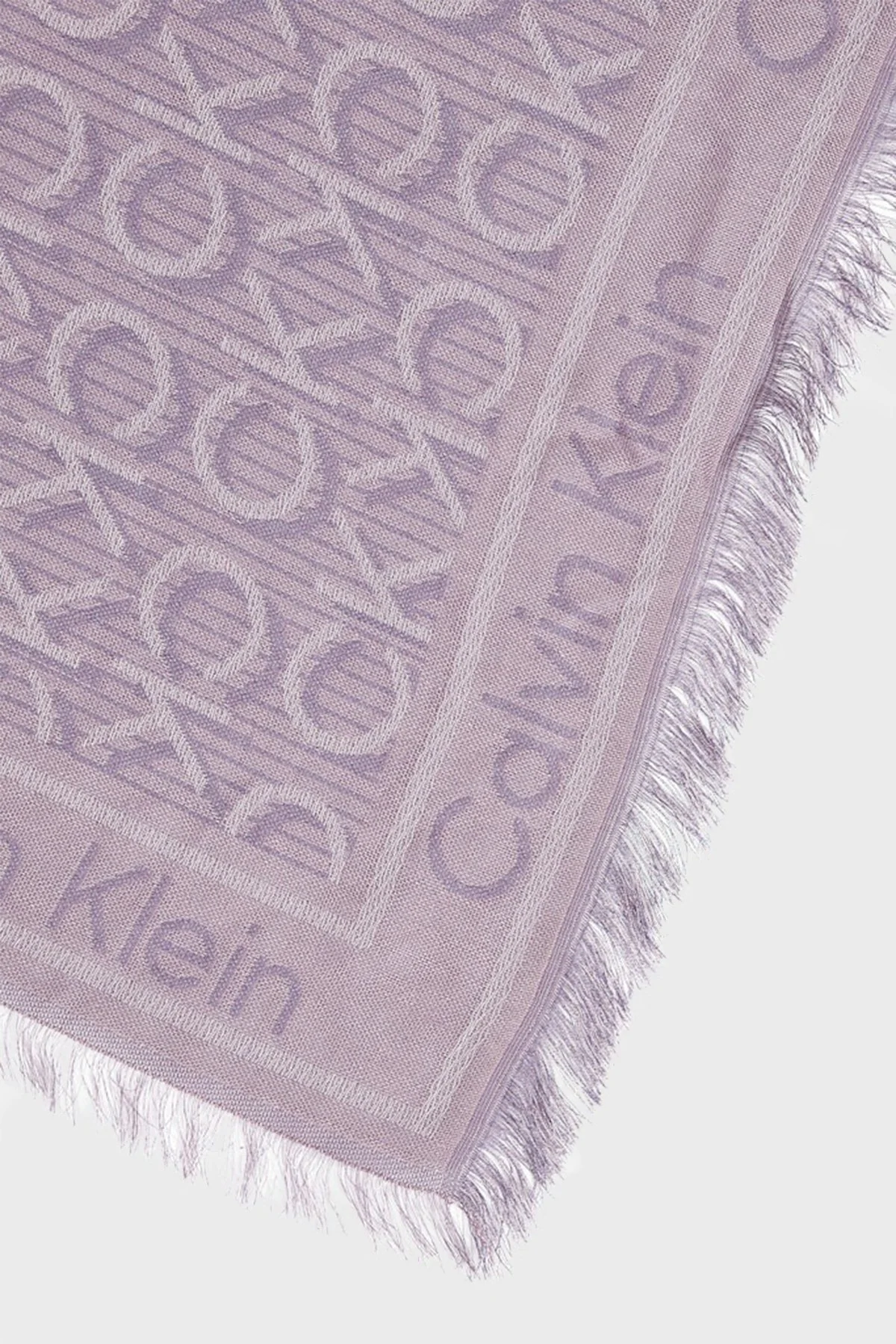 Calvin Klein Logo Baskılı Jakarlı 120 x 120 cm Modal K60K608779VHE Bayan Şal K60K608779 VHE LİLA - 4