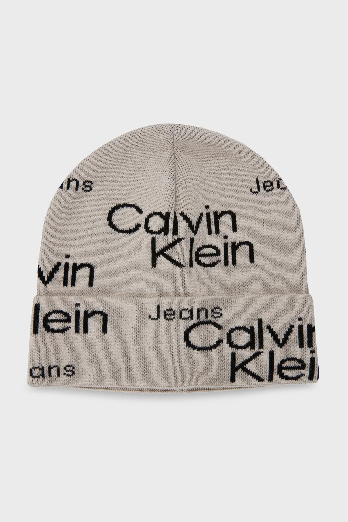 Calvin Klein Logo Baskılı Pamuklu Erkek Bere K50K509900 0F4 BEJ - 1