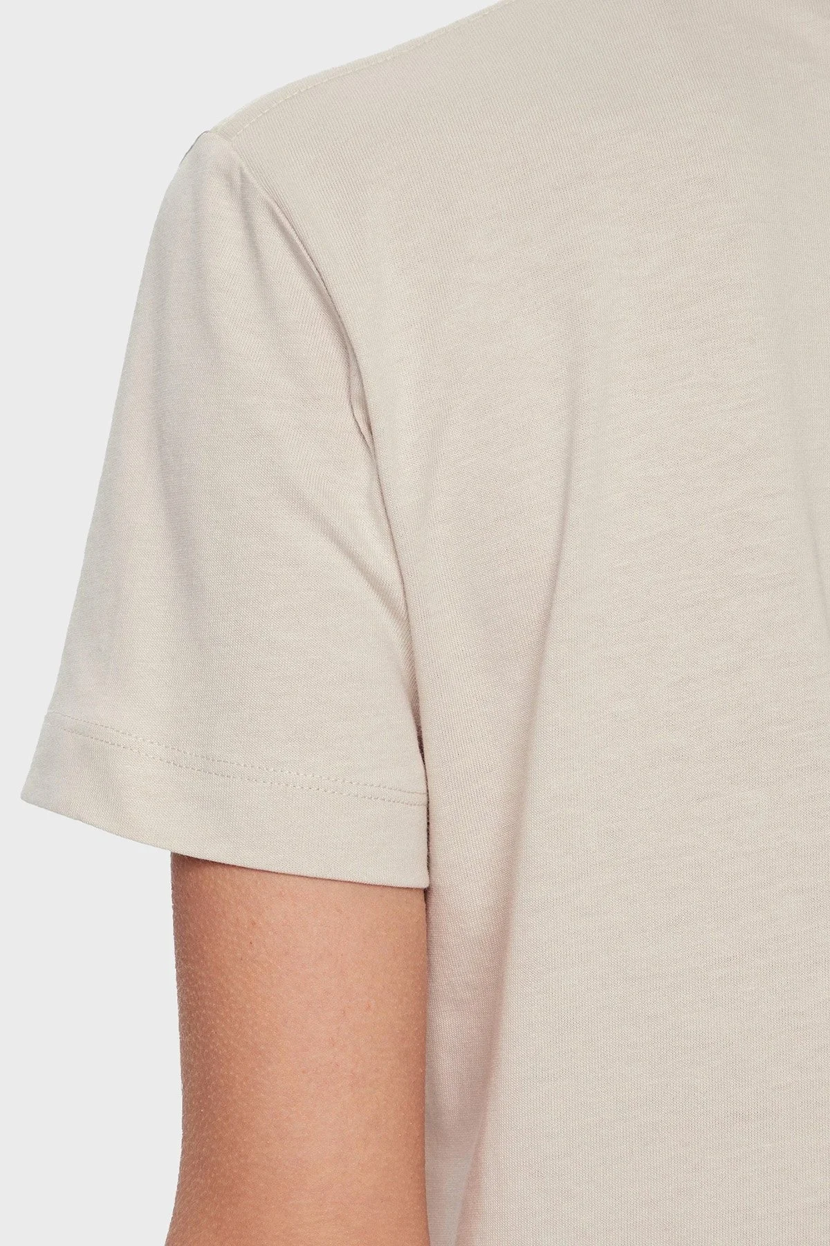 Calvin Klein Logo Baskılı Pamuklu Regular Fit Bisiklet Yaka J20J224983PDH Bayan T Shirt J20J224983 PDH AÇIK GRİ - 5